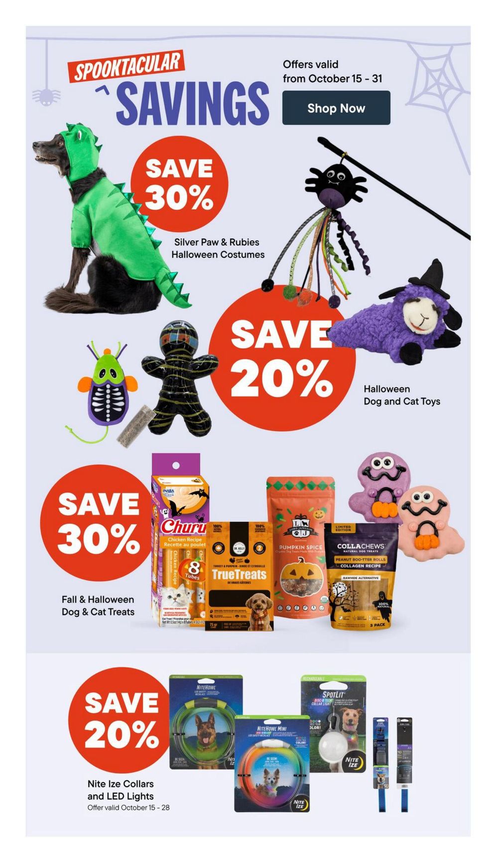 Paulmac's Pets Flyer October 15 to 28