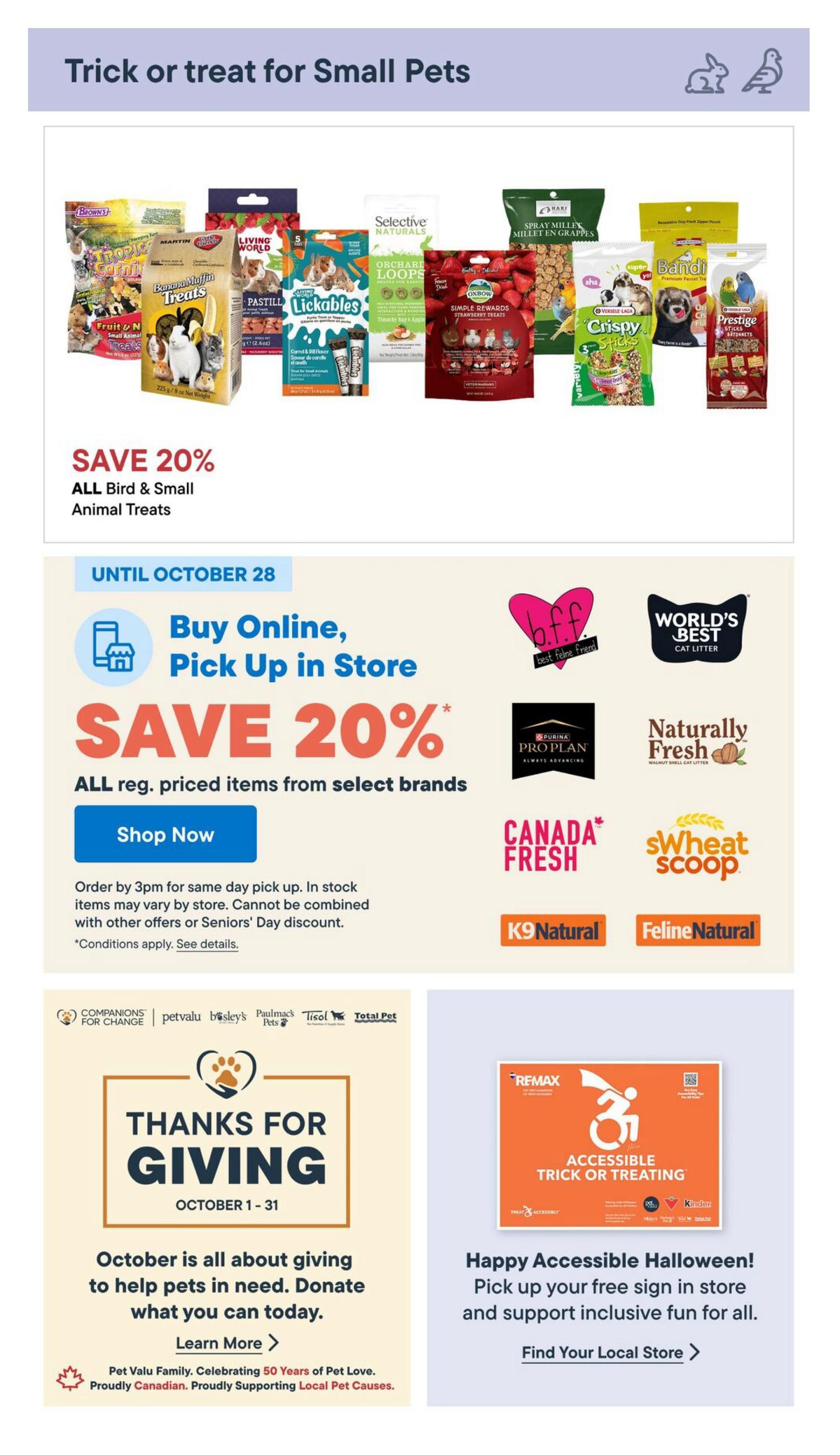 Tisol Pet Nutrition & Supply Stores Flyer October 15 to 28
