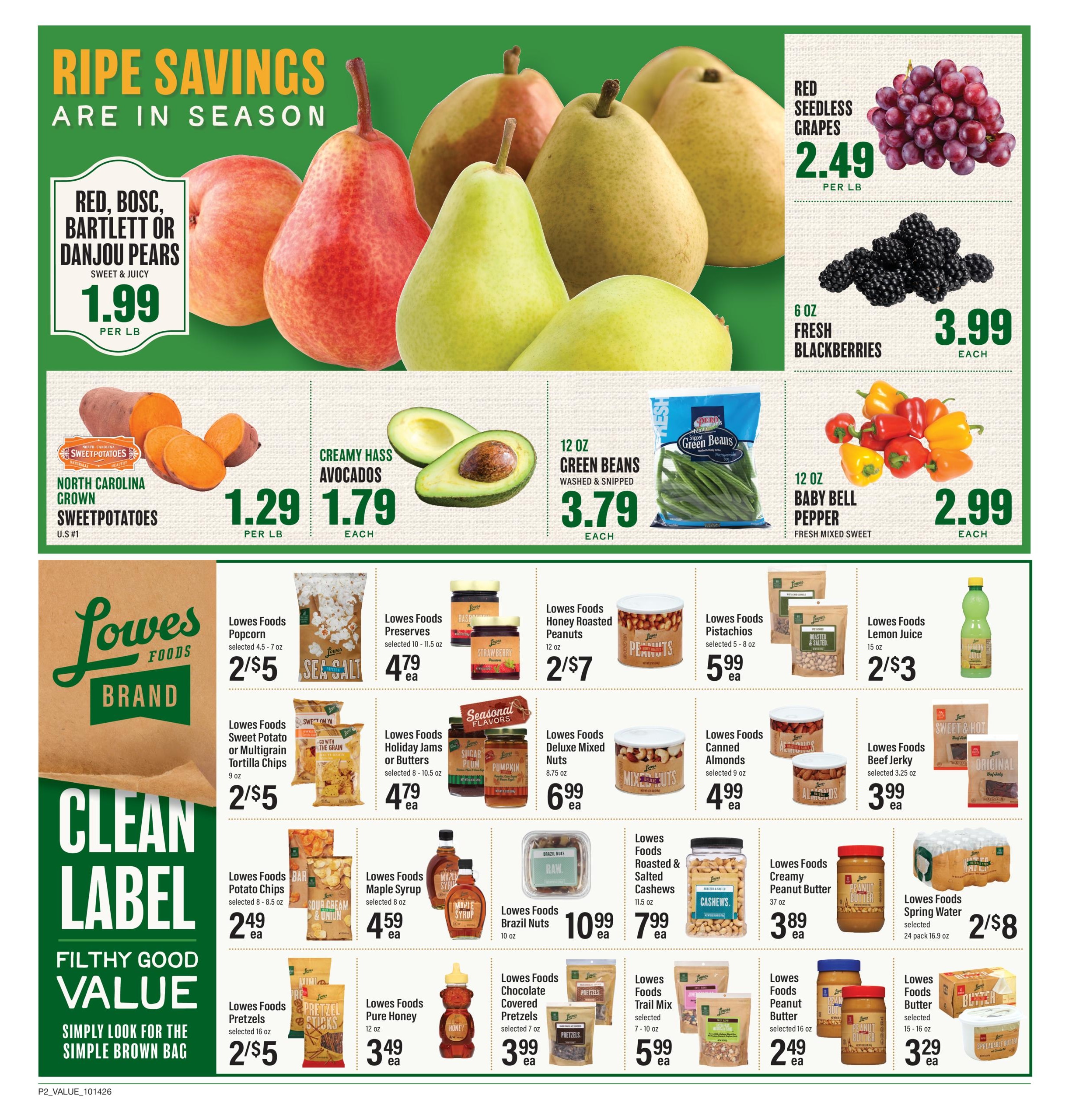 Lowes Foods (Augusta Area, GA) Weekly Ad October 14 - 20, 2026