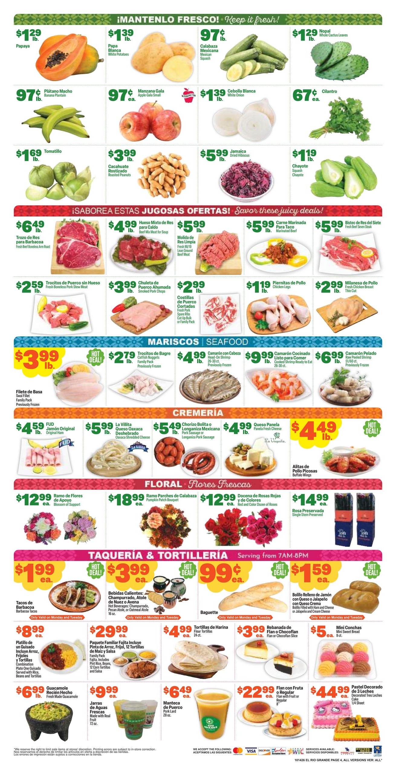 El Rio Grande (Dallas Area, TX) Weekly Ad October 14 - 20, 2026