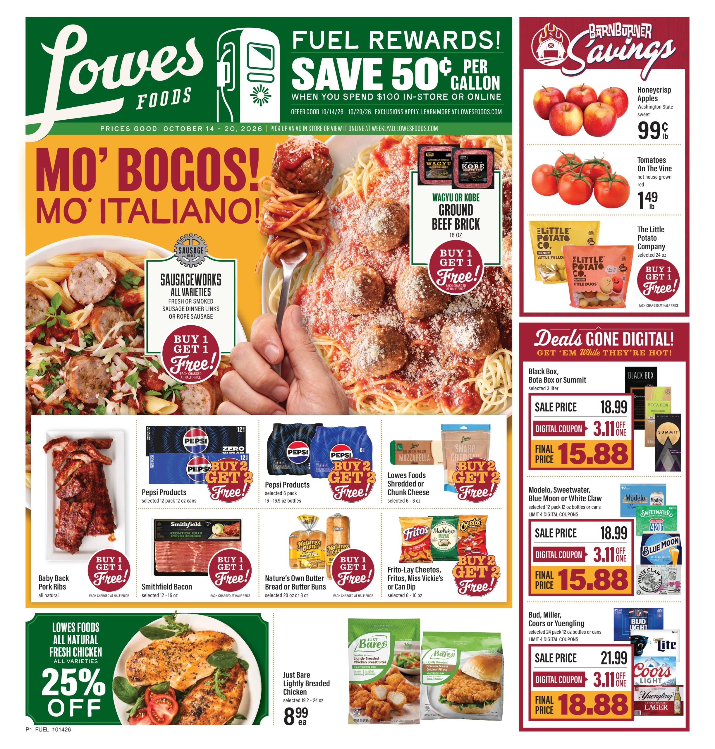 Lowes Foods (Charlotte Area, NC) Weekly Ad October 14 - 20, 2026