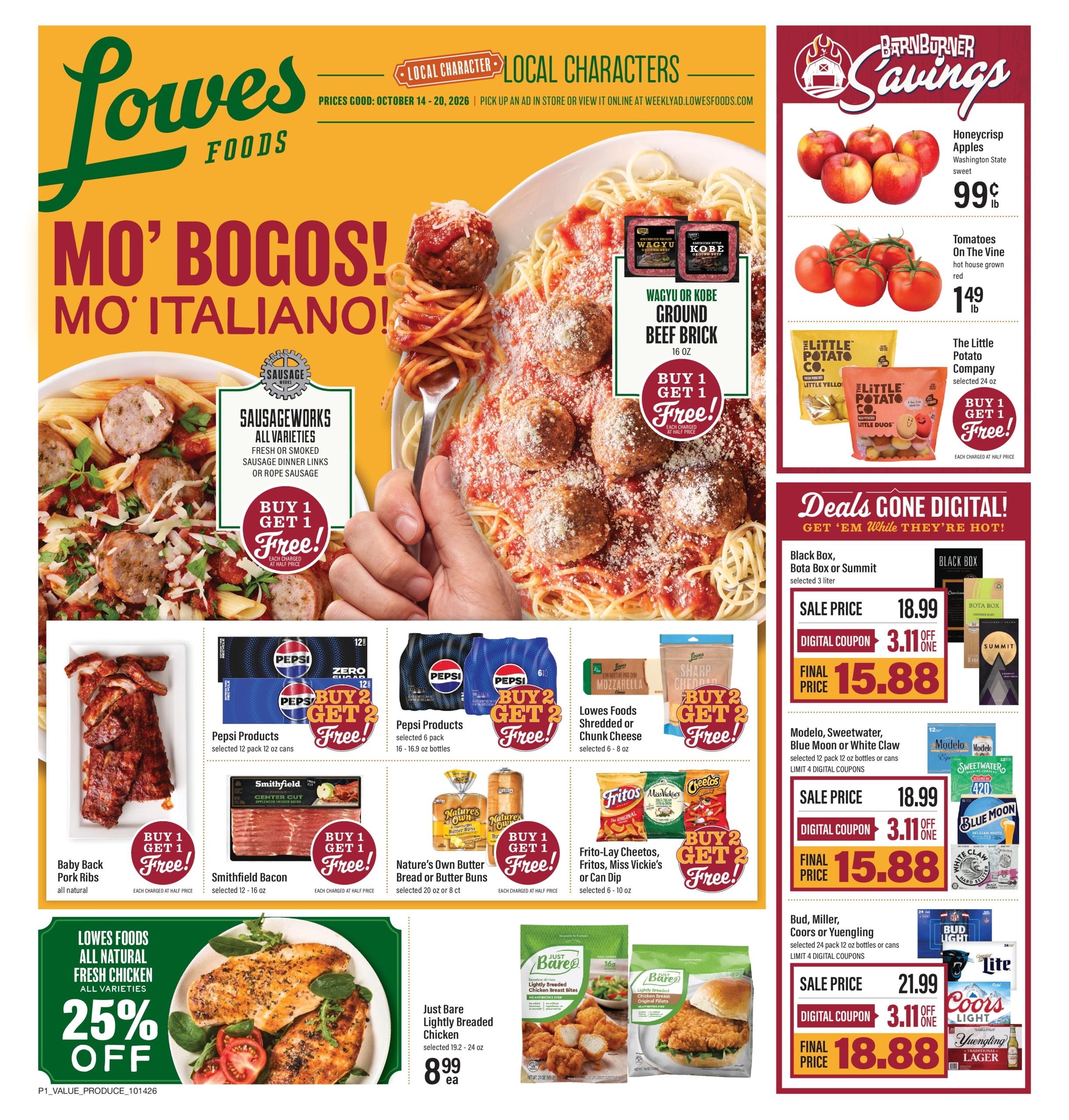 Lowes Foods (Chester-Richburg Area, SC) Weekly Ad October 14 - 20, 2026