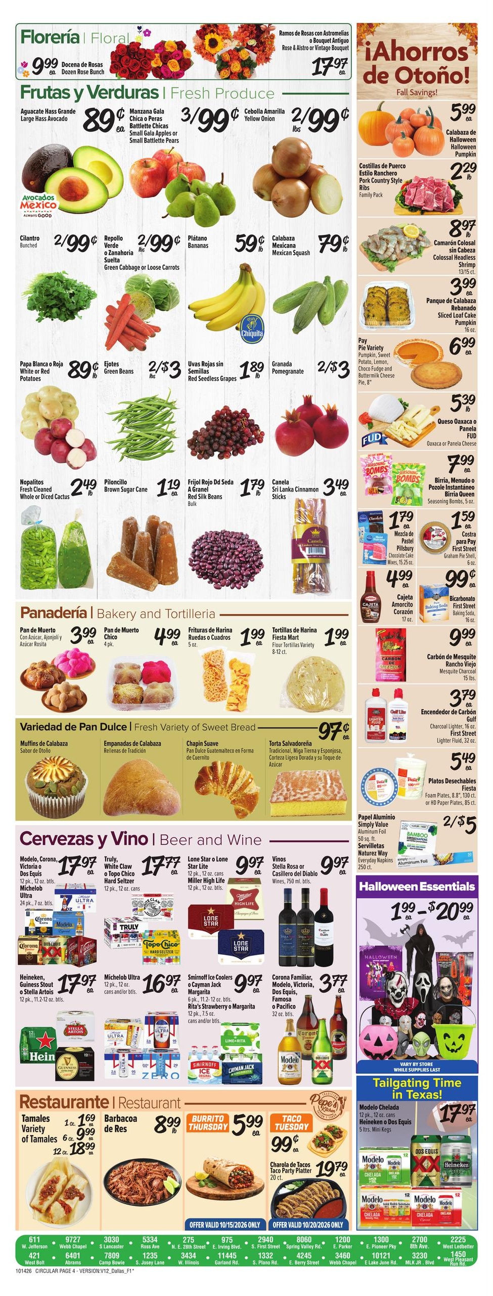 Fiesta Mart (Allen Area, TX) Weekly Ad October 14 - 20, 2026