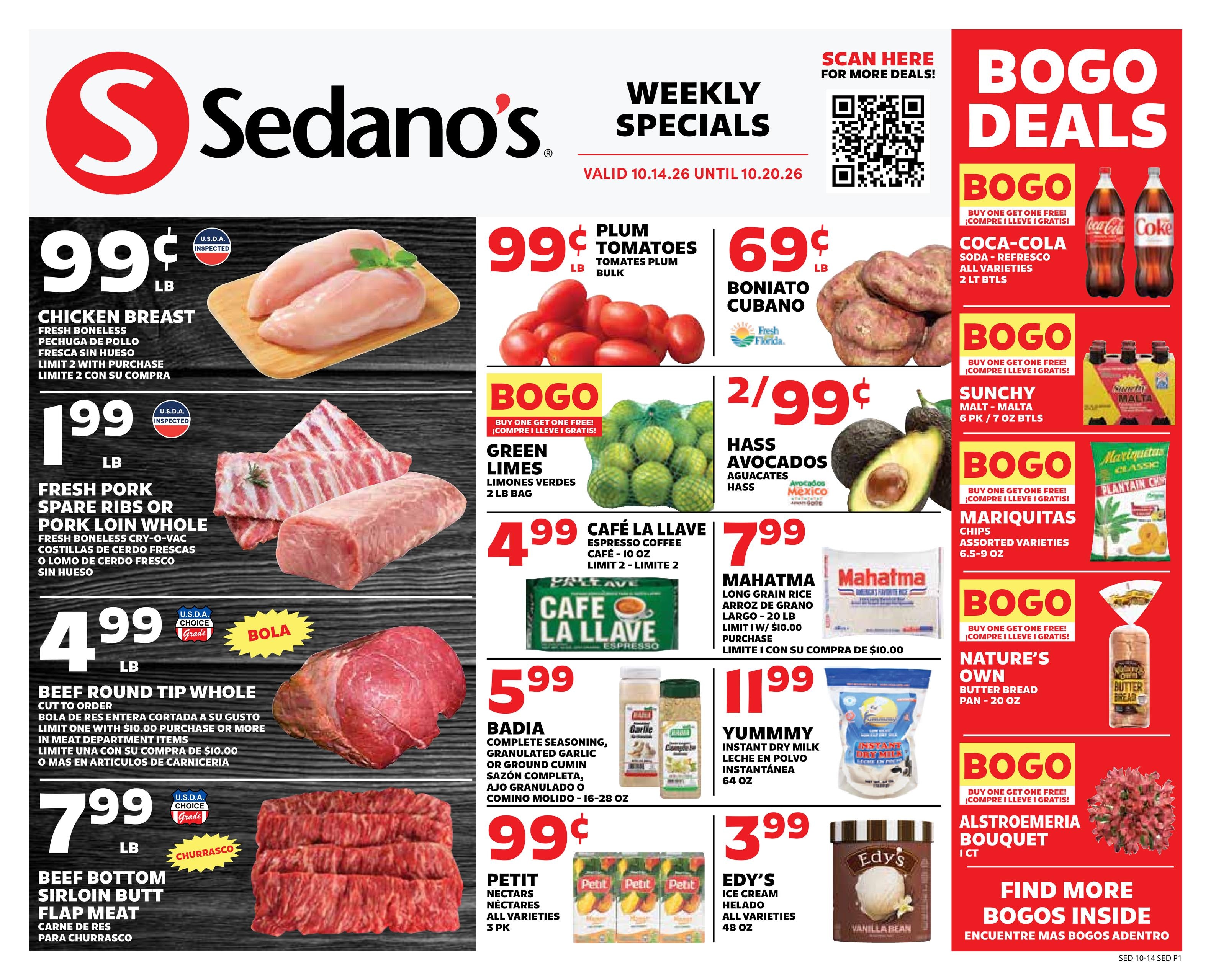 Sedano's (Davie Area, FL) Weekly Ad October 14 - 20, 2026