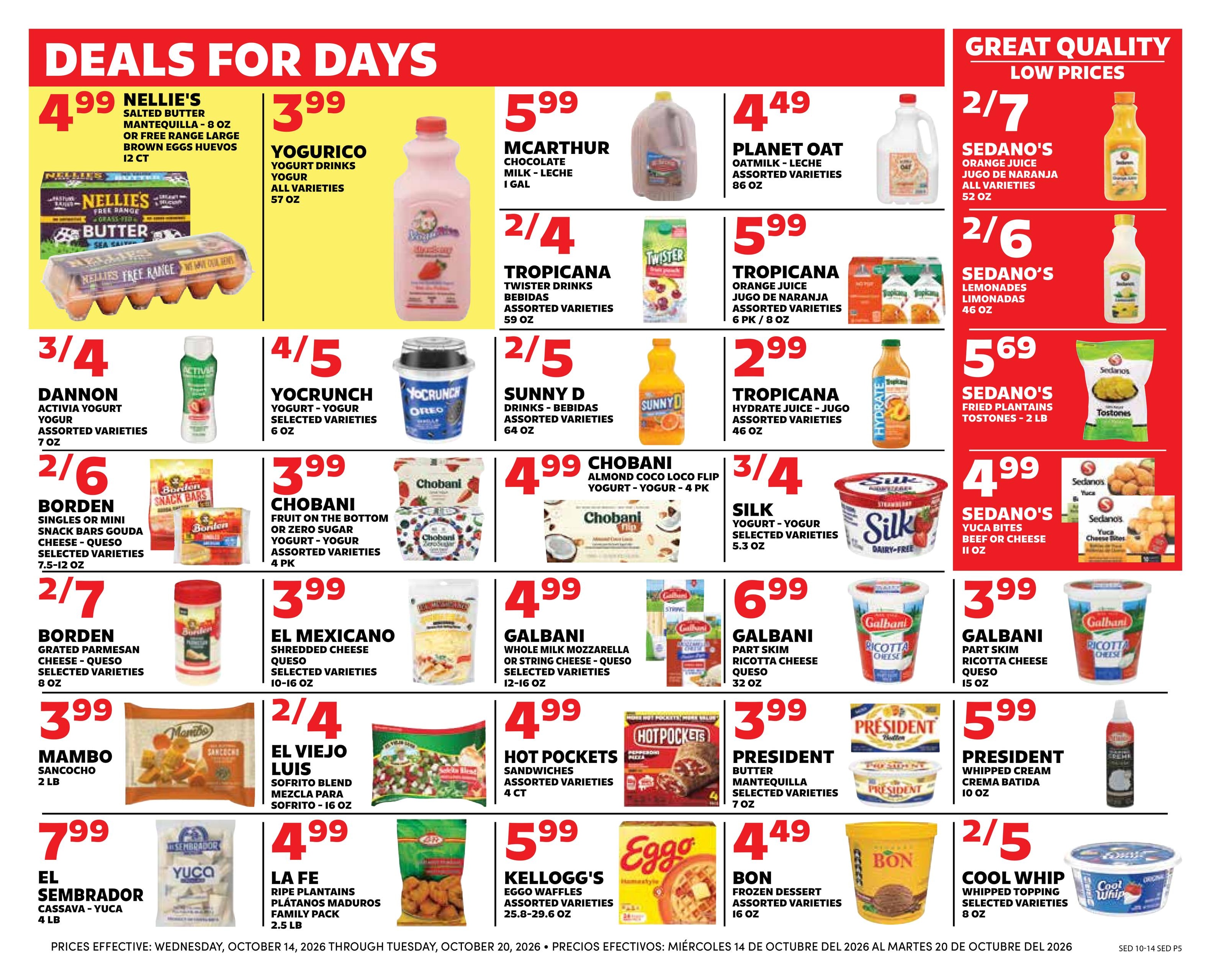 Sedano's (Davie Area, FL) Weekly Ad October 14 - 20, 2026