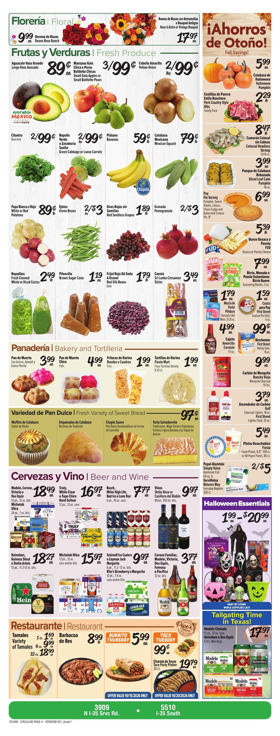 Fiesta Mart (Austin Area, TX) Weekly Ad October 14 - 20, 2026