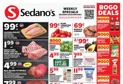 Sedano's (Orlando Area, FL) Weekly Ad October 14 - 20, 2026