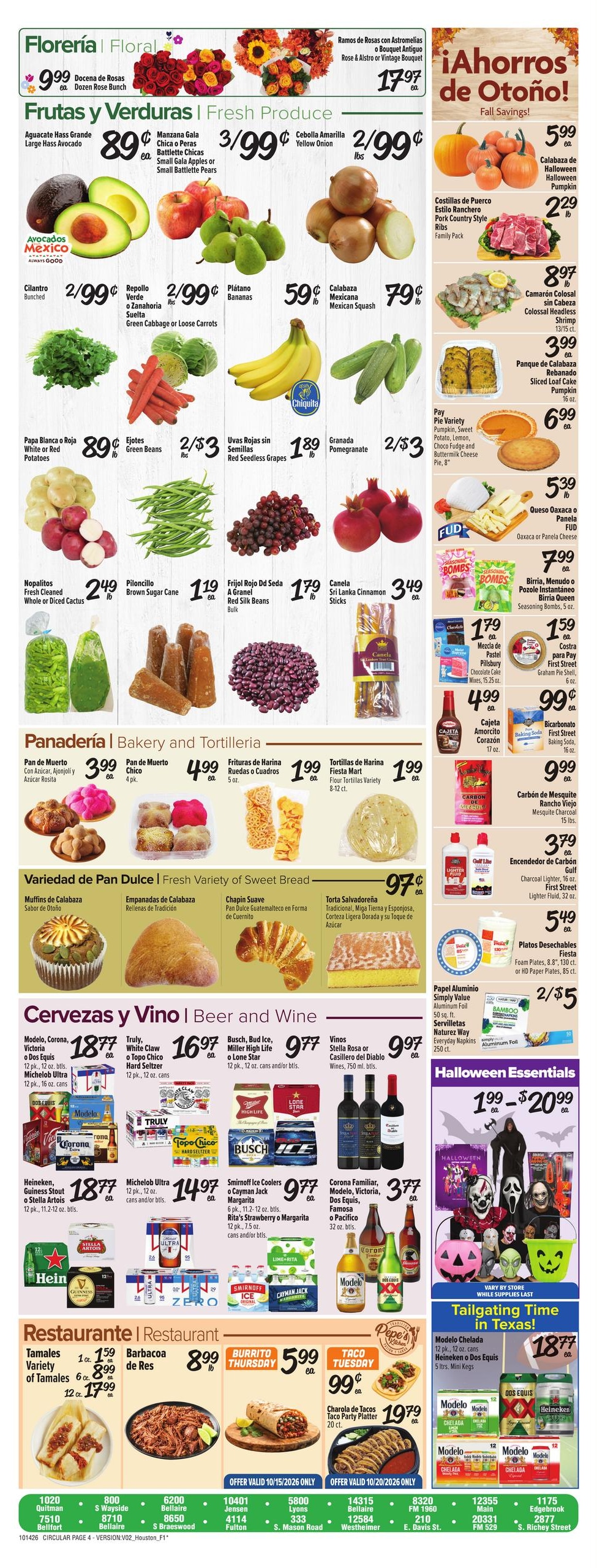 Fiesta Mart (Conroe Area, TX) Weekly Ad October 14 - 20, 2026