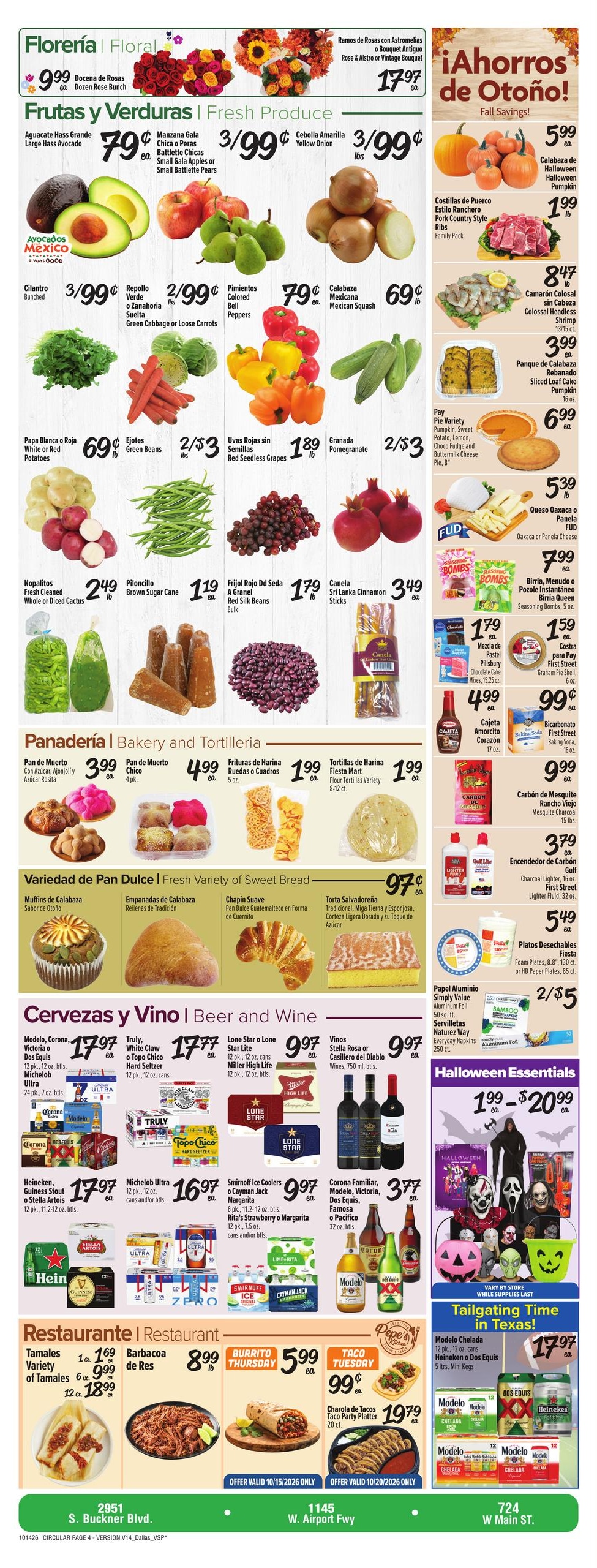 Fiesta Mart (Denton Area, TX) Weekly Ad October 14 - 20, 2026