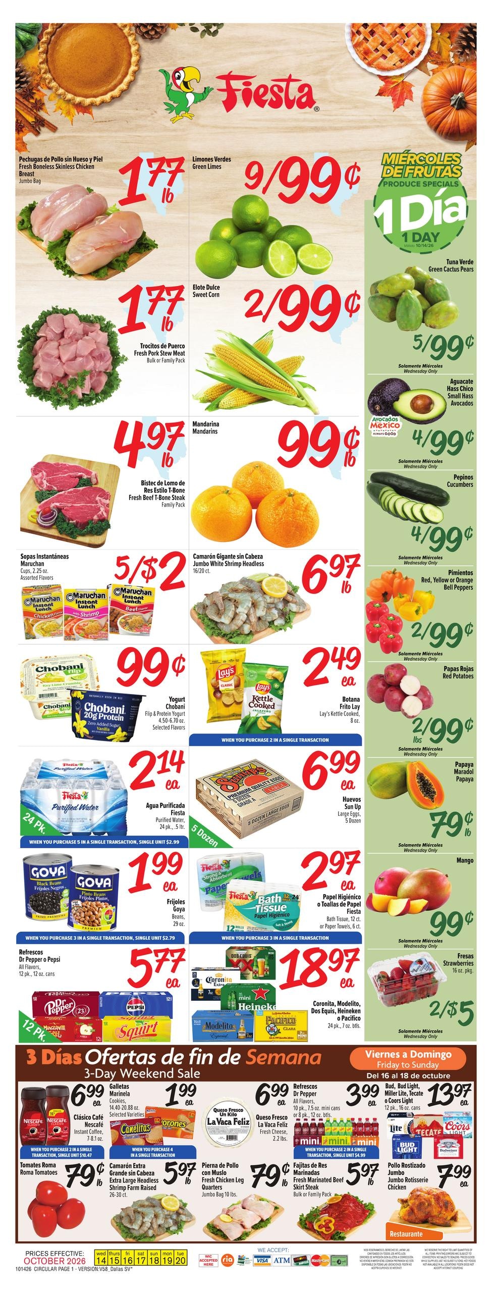 Fiesta Mart (Richardson Area, TX) Weekly Ad October 14 - 20, 2026