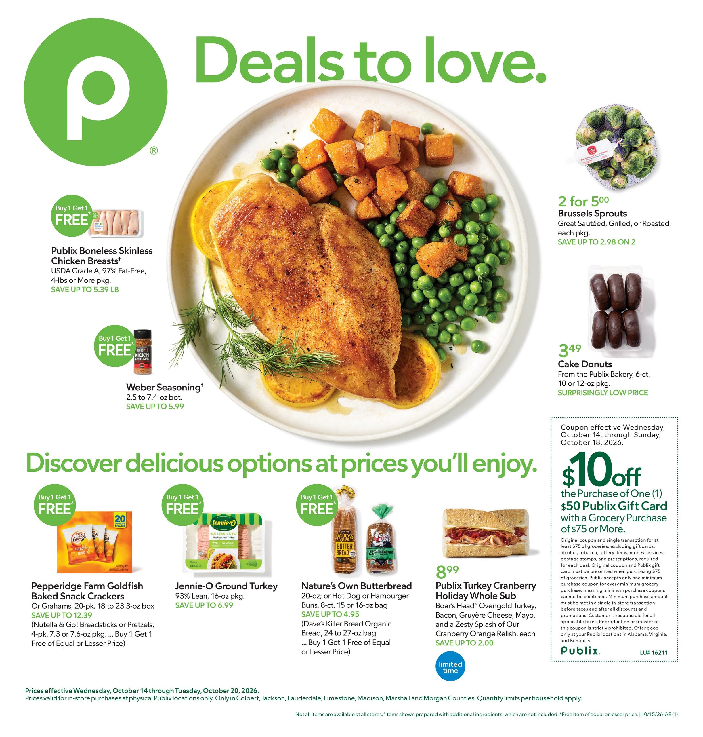 Publix (Huntsville Area, AL) Weekly Ad October 14 - 20, 2026