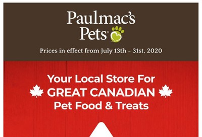 Paulmac's Pets Flyer July 13 to 31