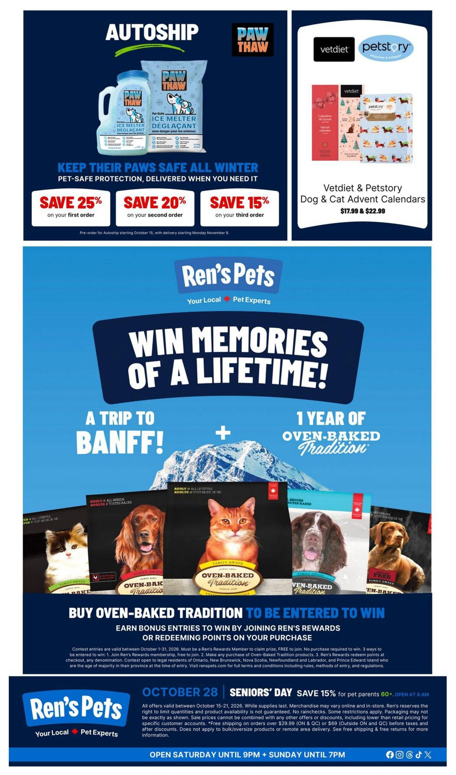 Ren's Pets Flyer October 15 to 21