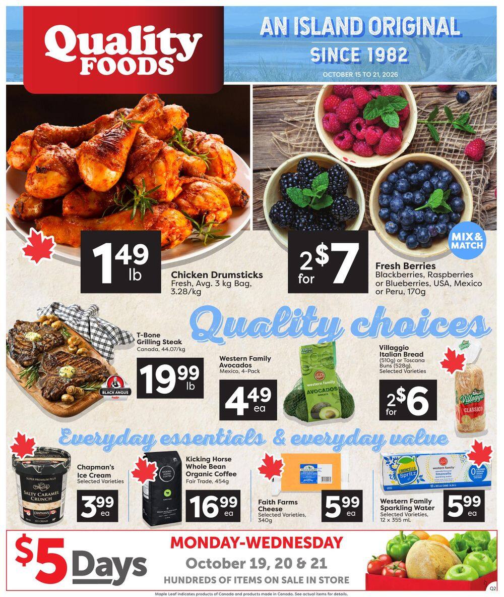 Quality Foods Flyer October 15 to 21