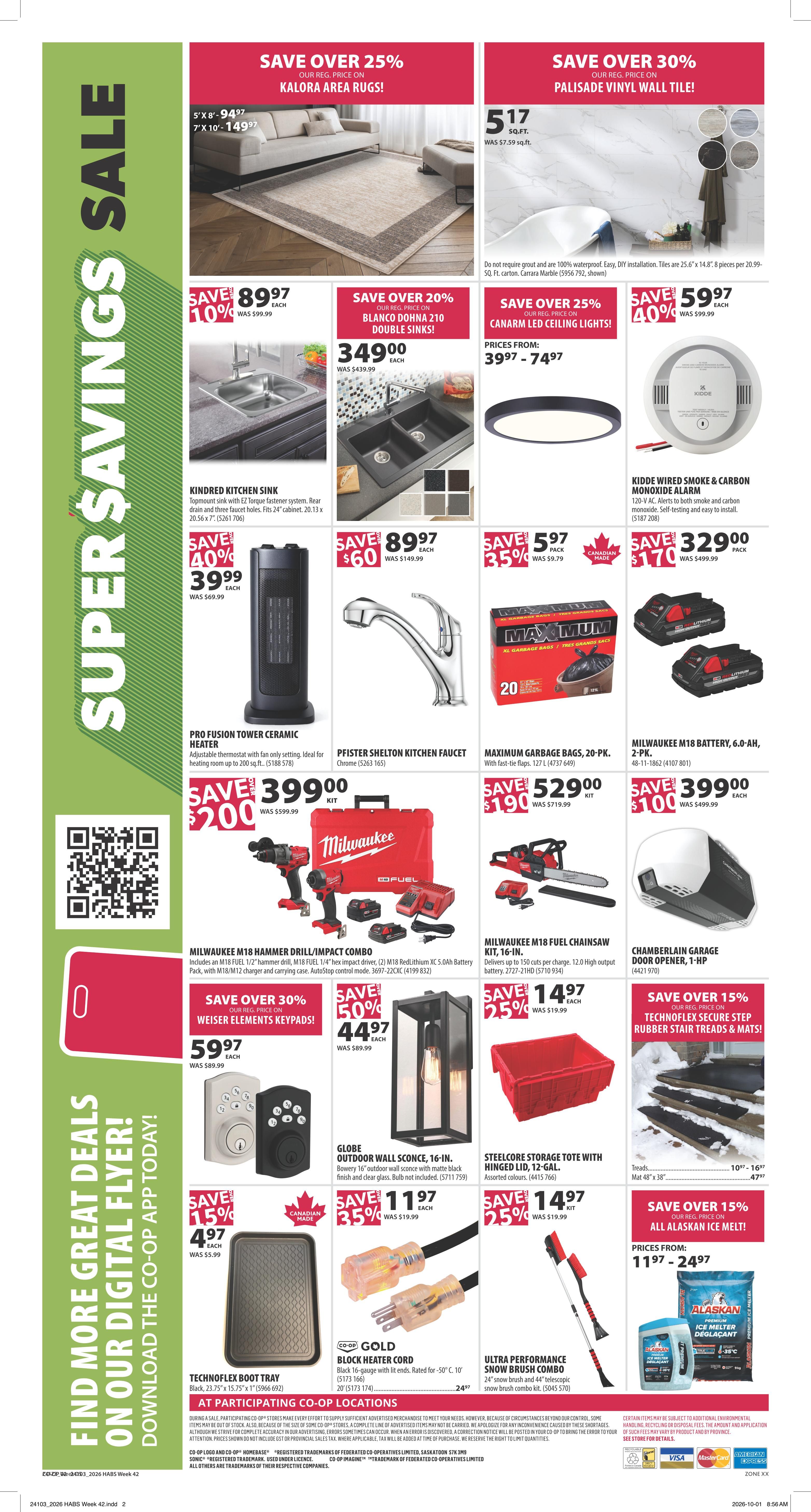 Co-op (West) Home Centre Flyer October 15 to 21