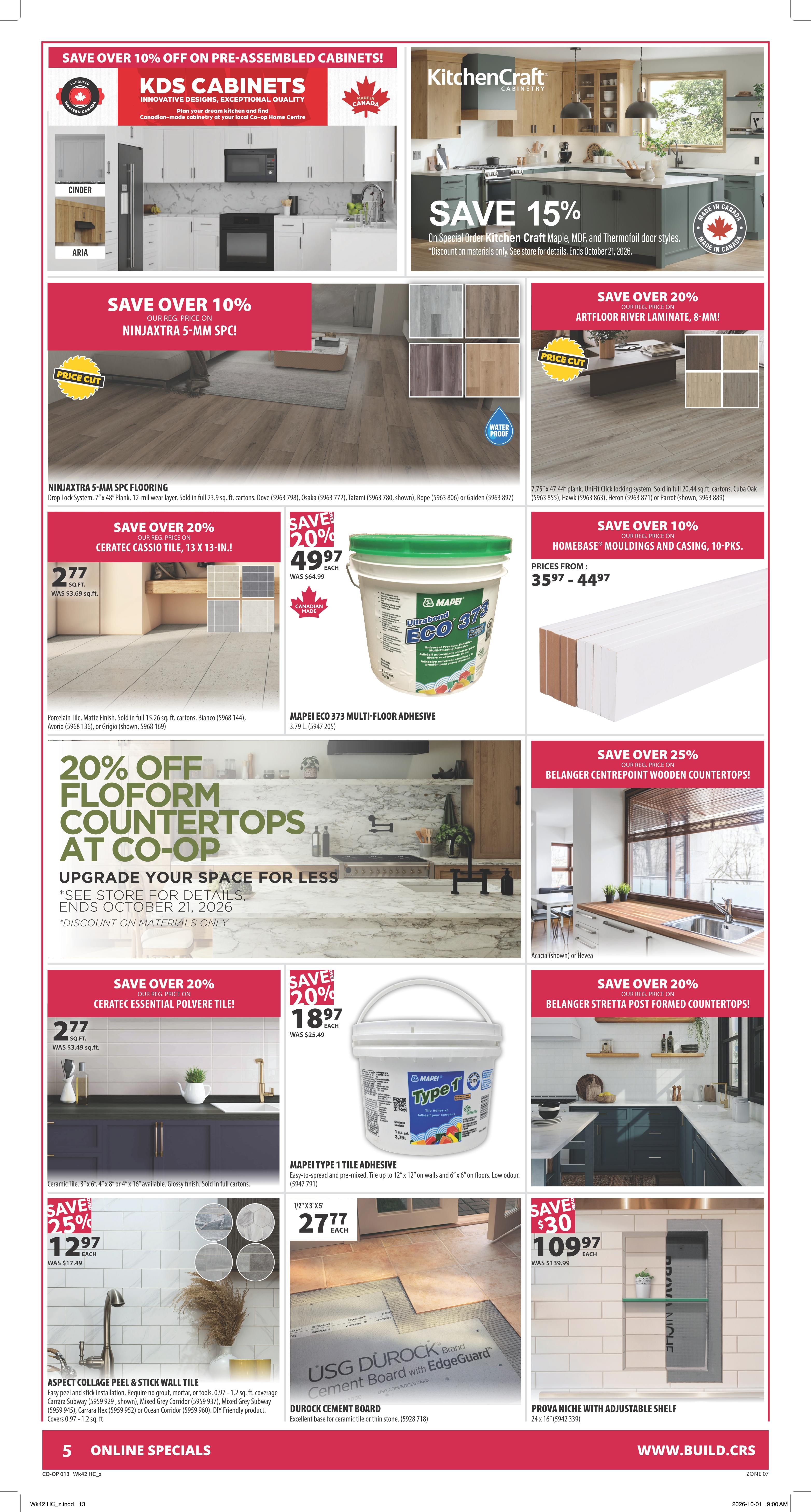 Co-op (West) Home Centre Flyer October 15 to 21