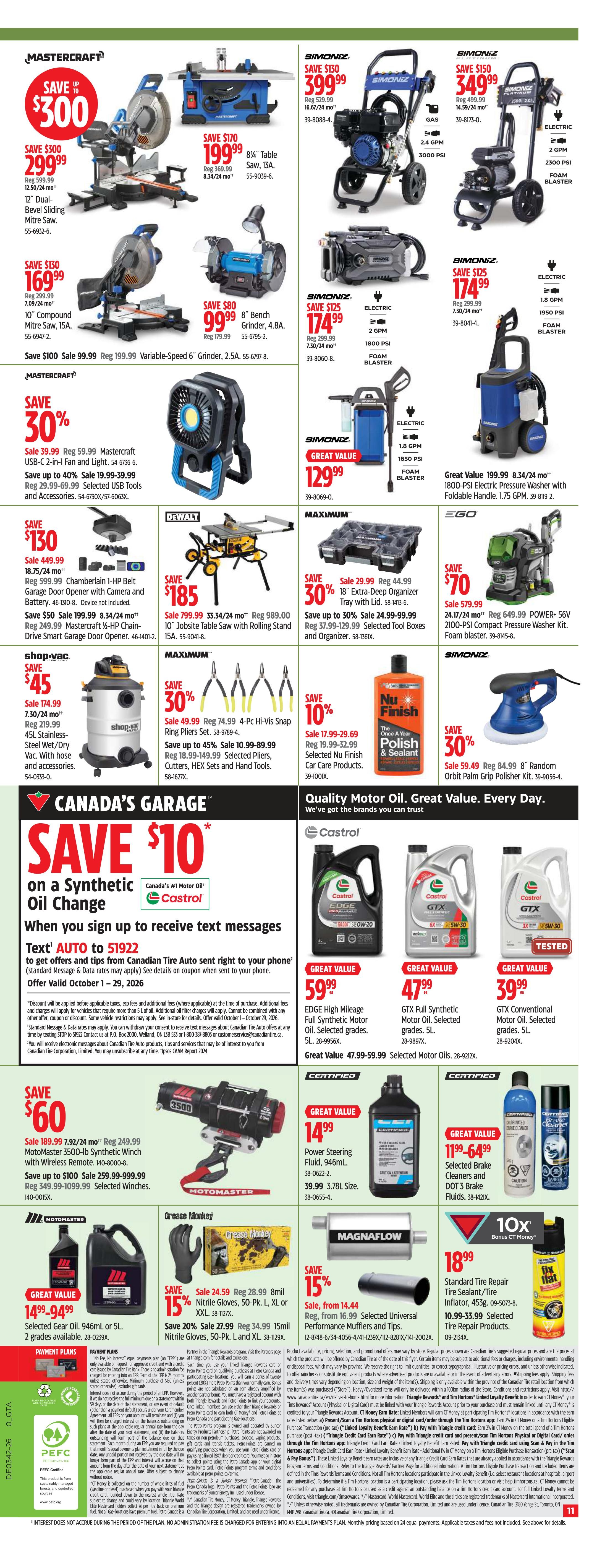 Canadian Tire (ON) Flyer October 16 to 22