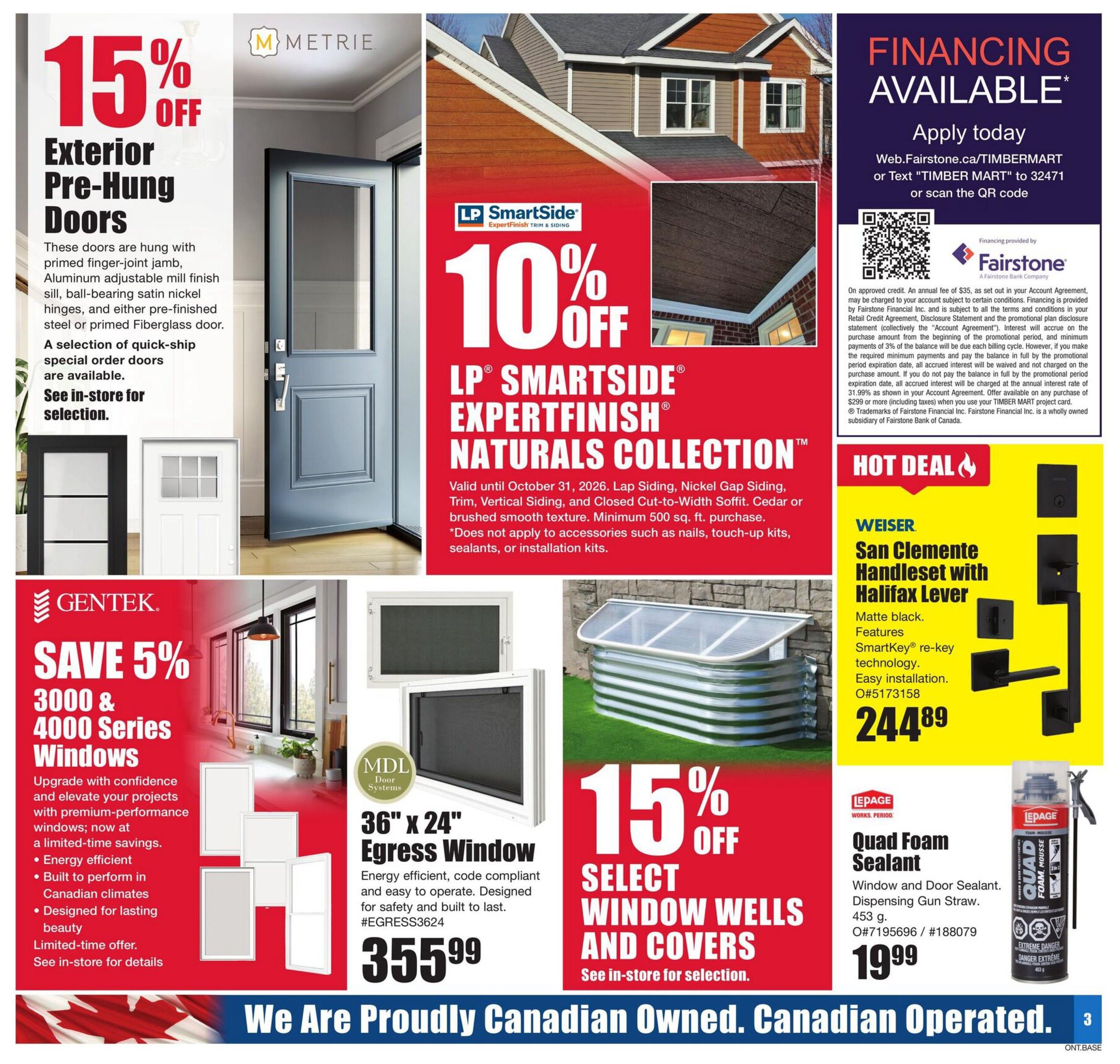 Timber Mart Flyer October 15 to 28