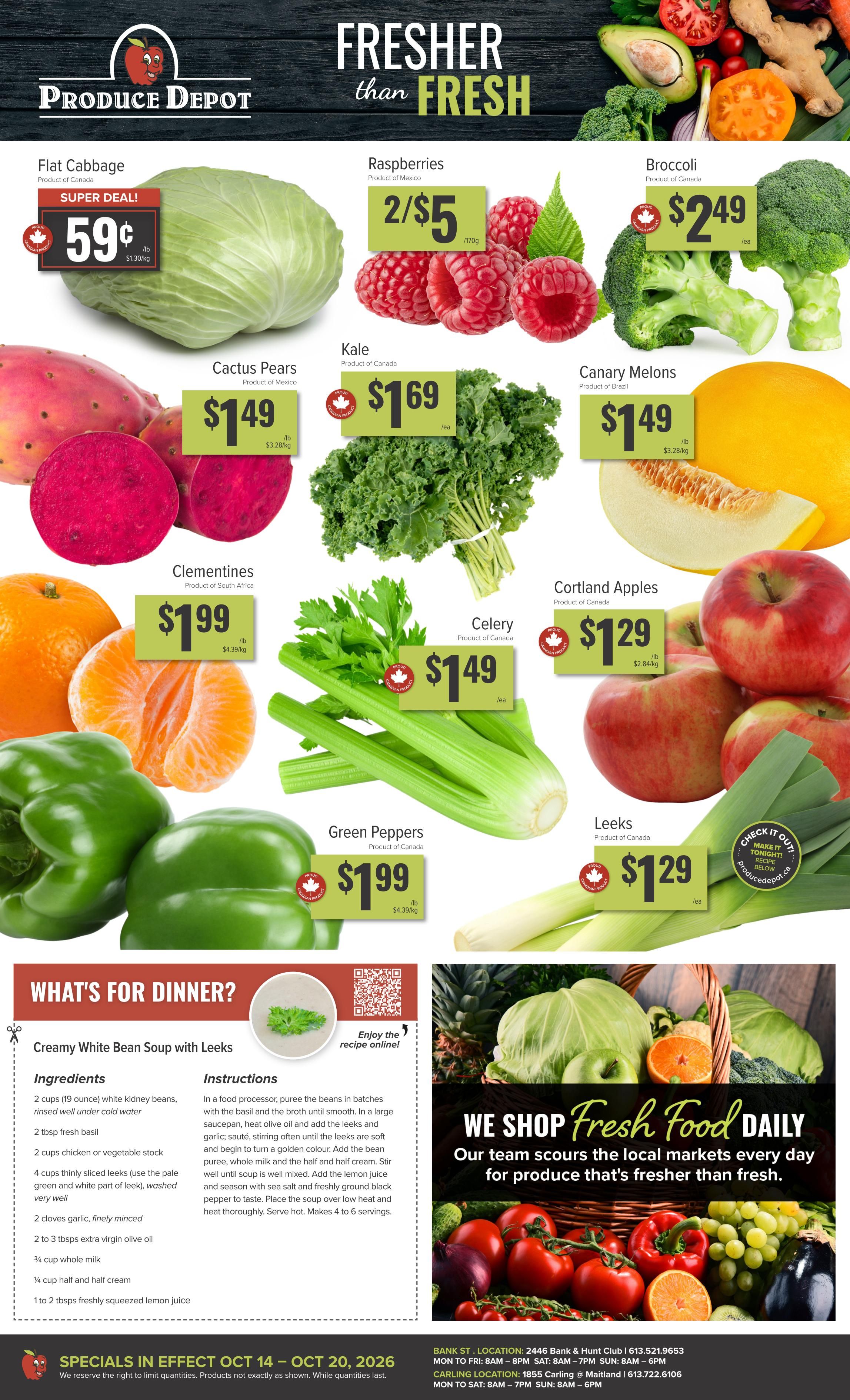 Produce Depot Flyer October 14 to 20