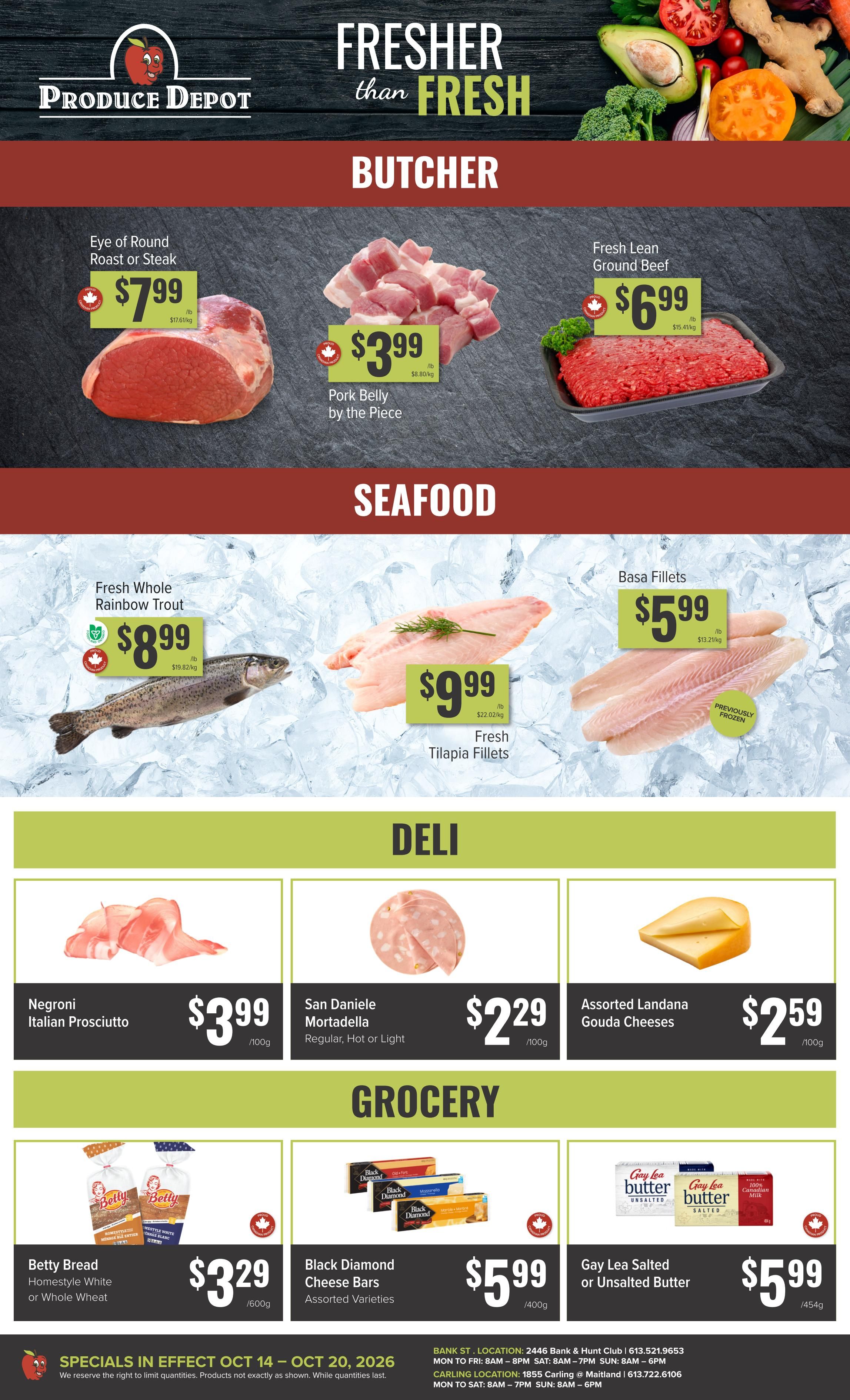 Produce Depot Flyer October 14 to 20