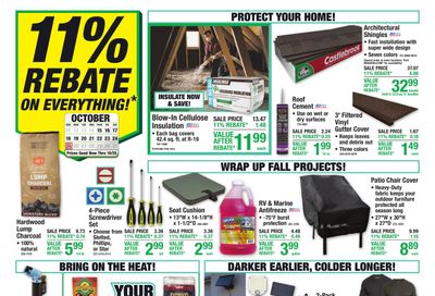 Menards (Cimarron-Lakin Area, KS) 11% Rebate Sale Weekly Ad October 14 - 25, 2026