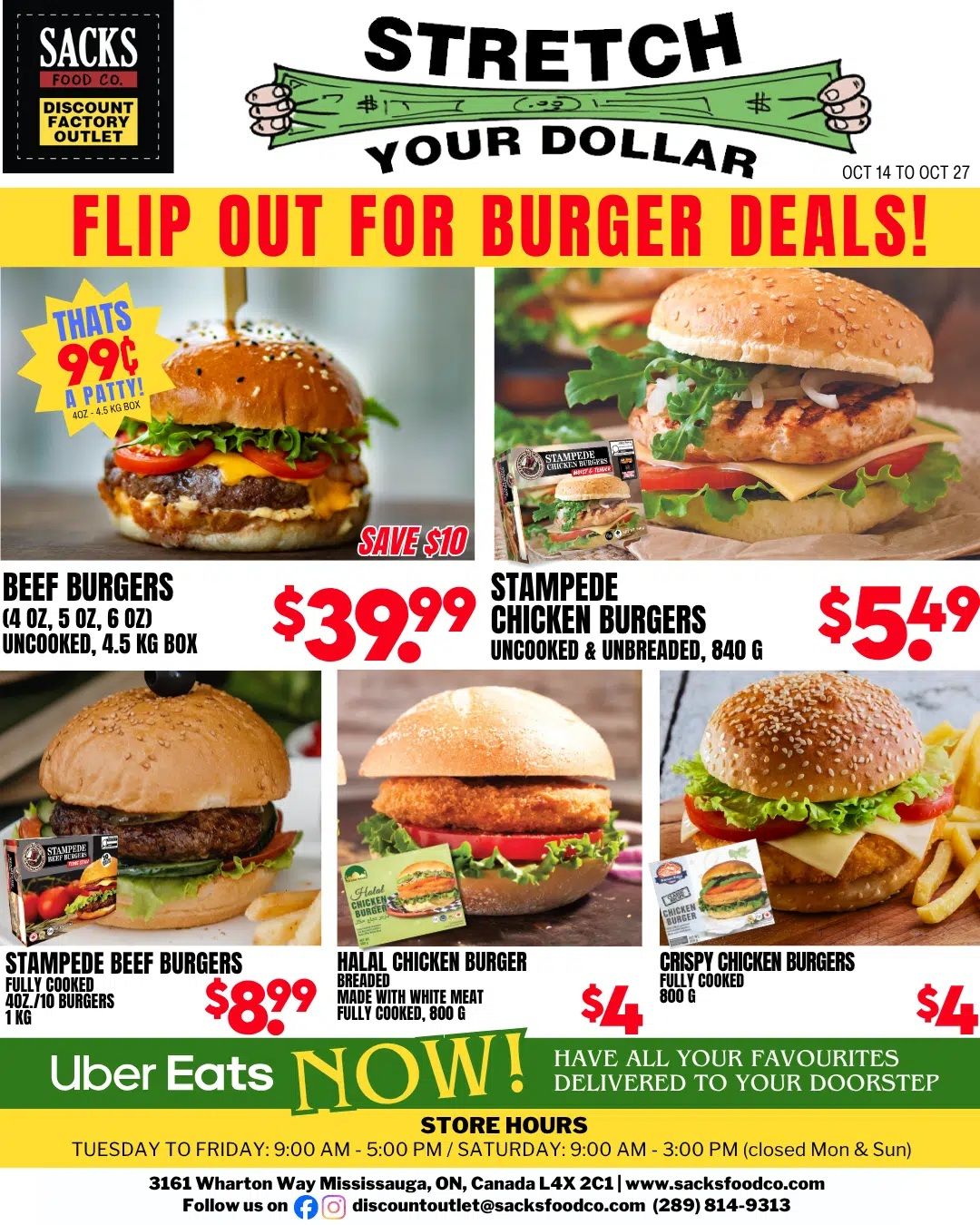 Sacks Food Co. Flyer October 14 to 27
