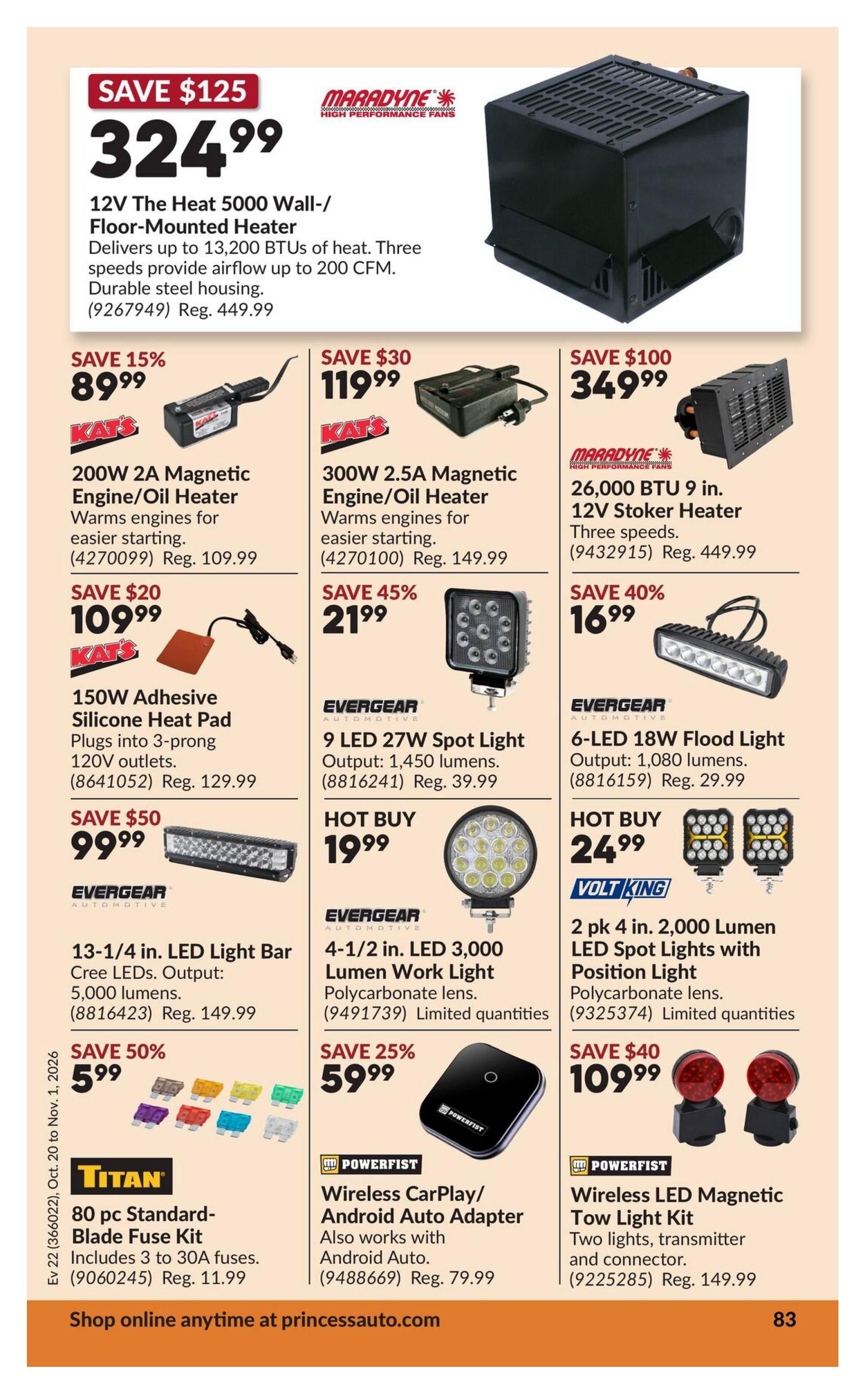 Princess Auto Flyer October 20 to November 1