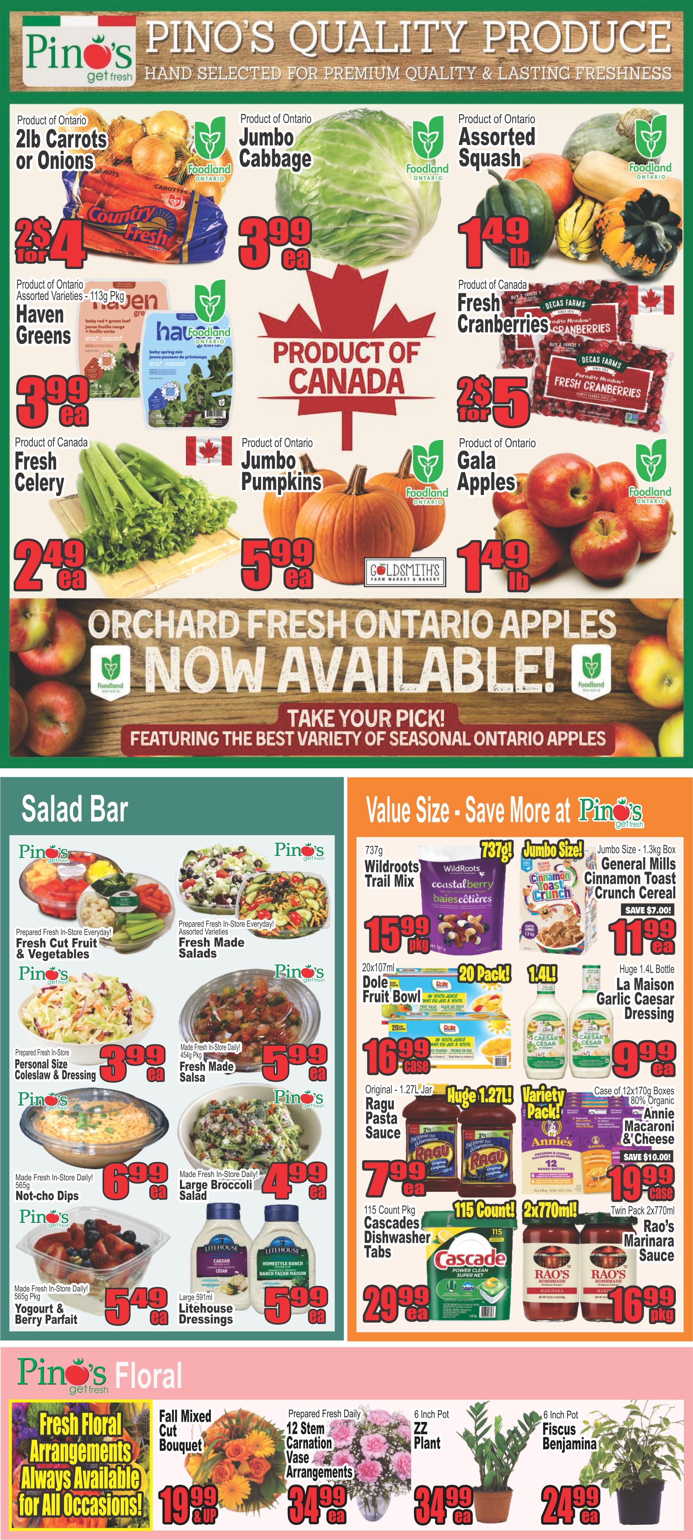 Pino's Flyer October 15 to 21