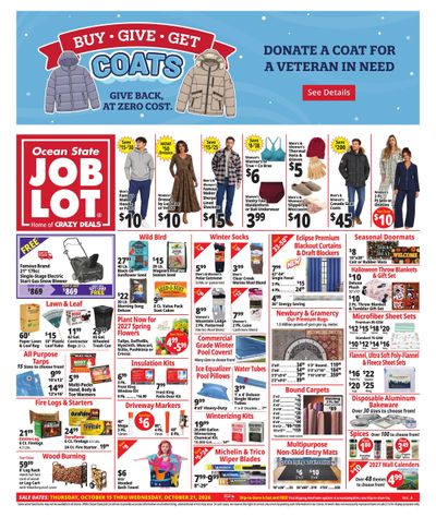 Ocean State Job Lot Weekly Ad October 15 - 21, 2026