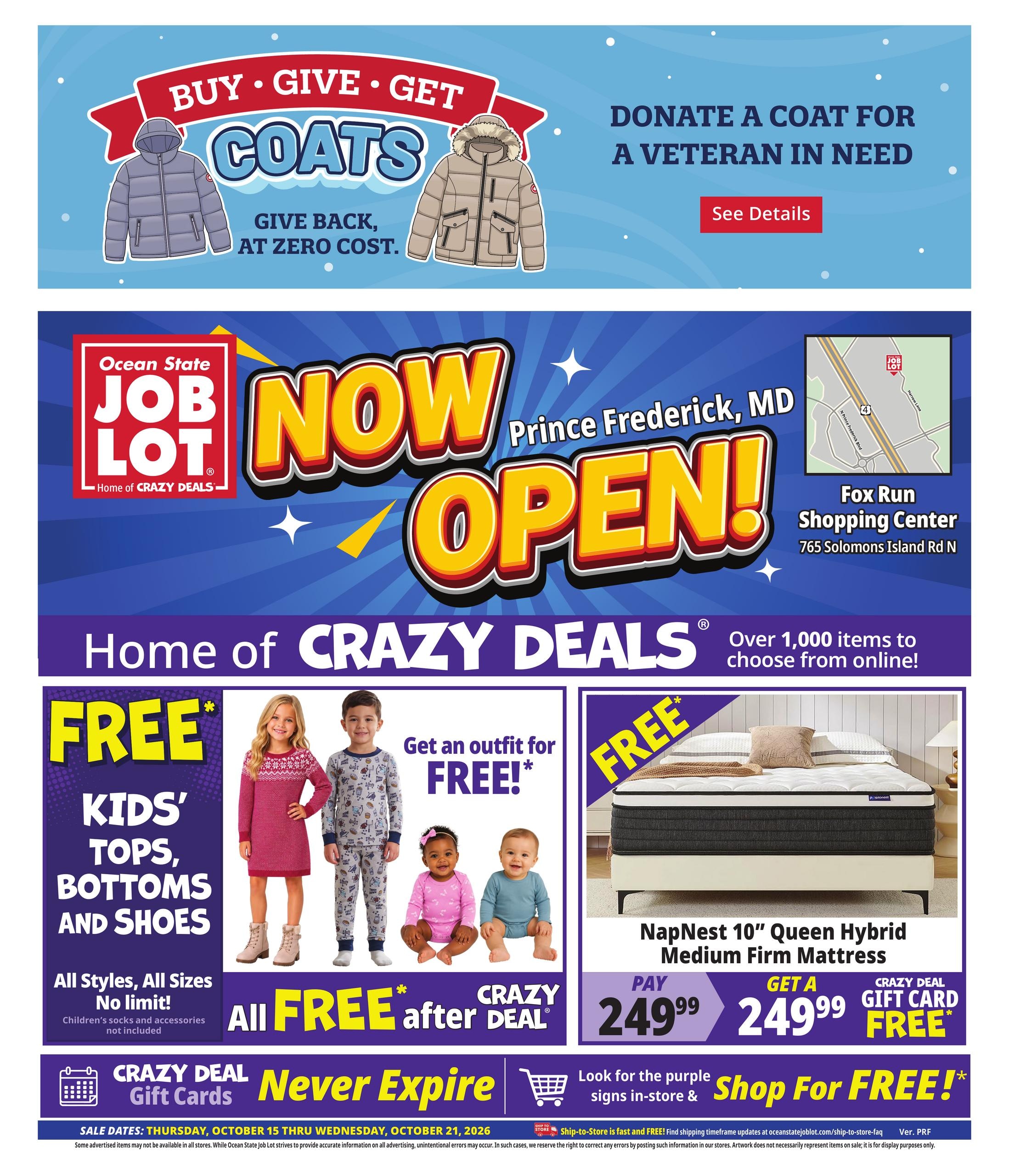 Ocean State Job Lot (Washington Area, DC) Weekly Ad October 15 - 21, 2026