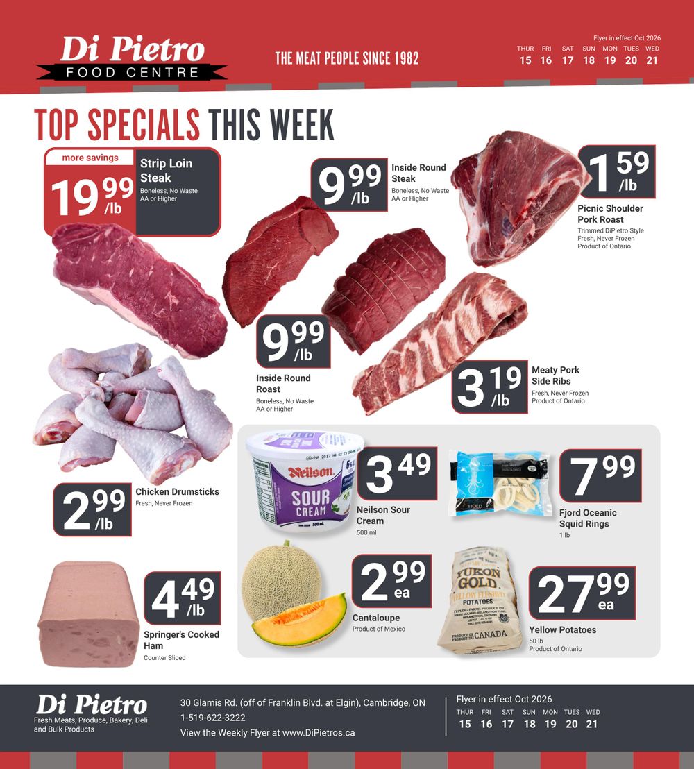 Di Pietro Food Centre Flyer October 15 to 21