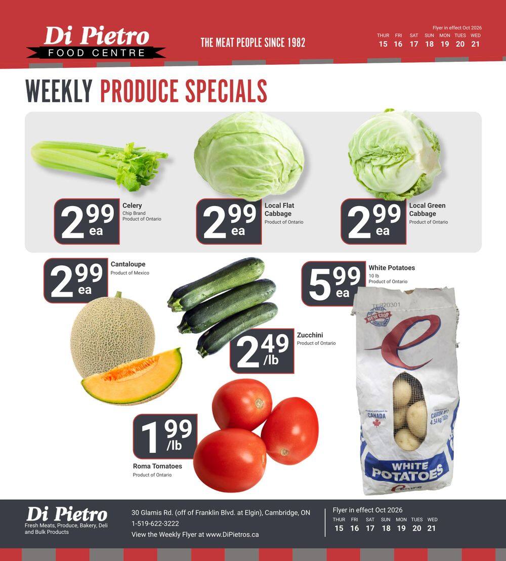 Di Pietro Food Centre Flyer October 15 to 21