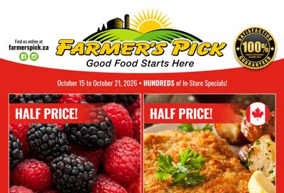 Farmer's Pick Flyer October 15 to 21
