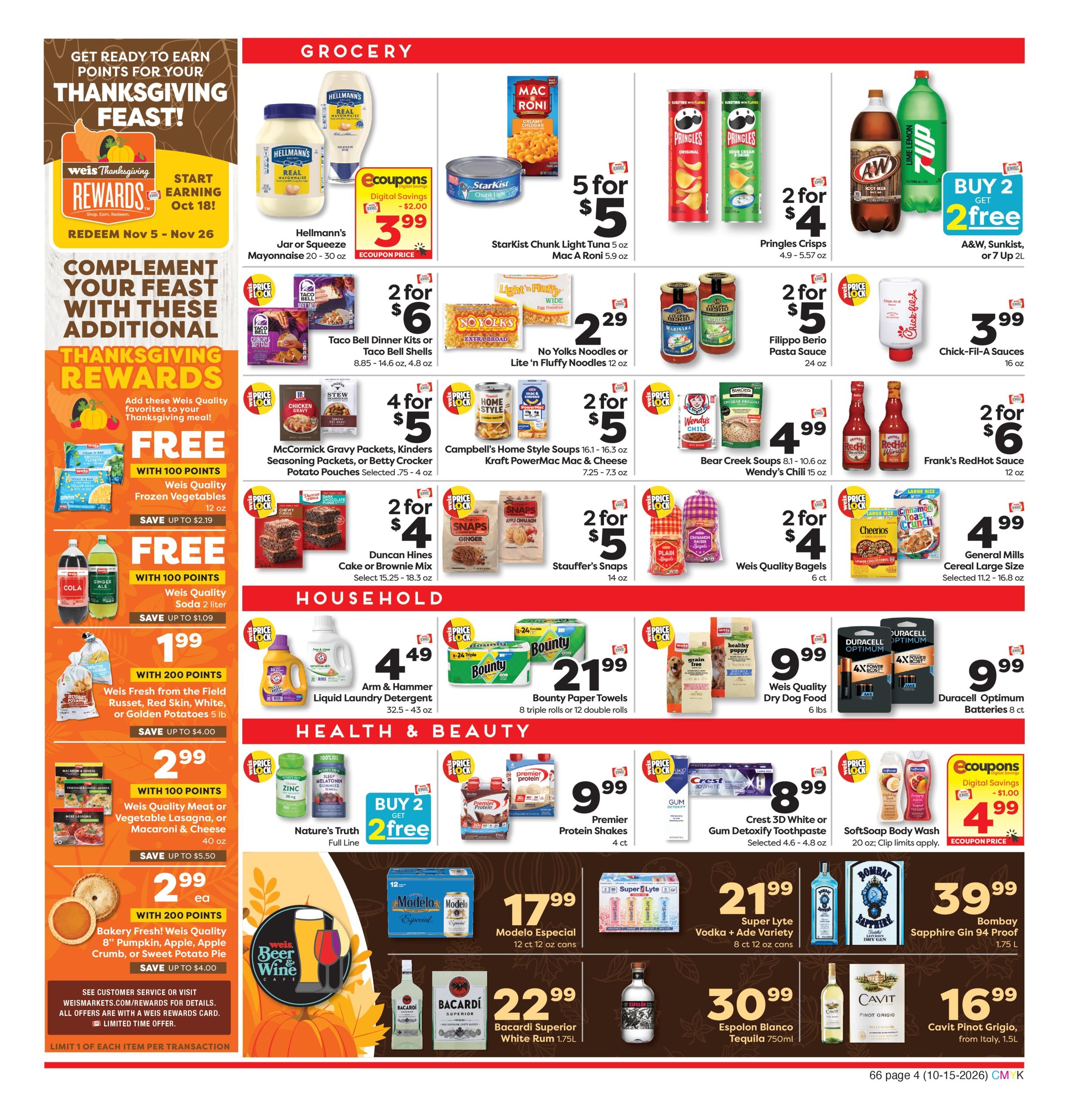Weis Markets (Edison Area, NJ) Weekly Ad October 15 - 21, 2026