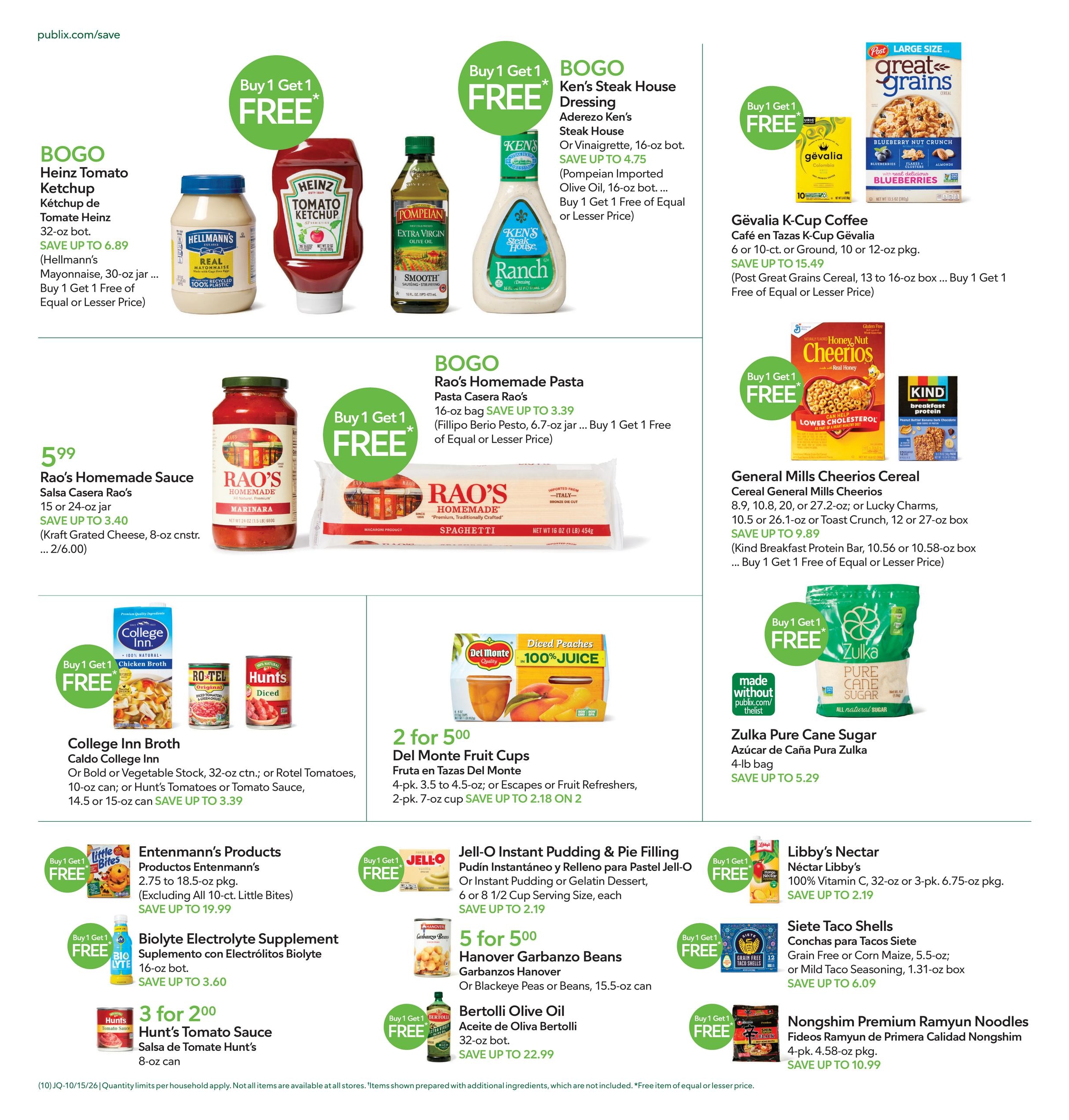 Publix (Jacksonville-Saint Augustine Area, FL) Anuncio Semanal Español Weekly Ad October 15 - 21, 2026