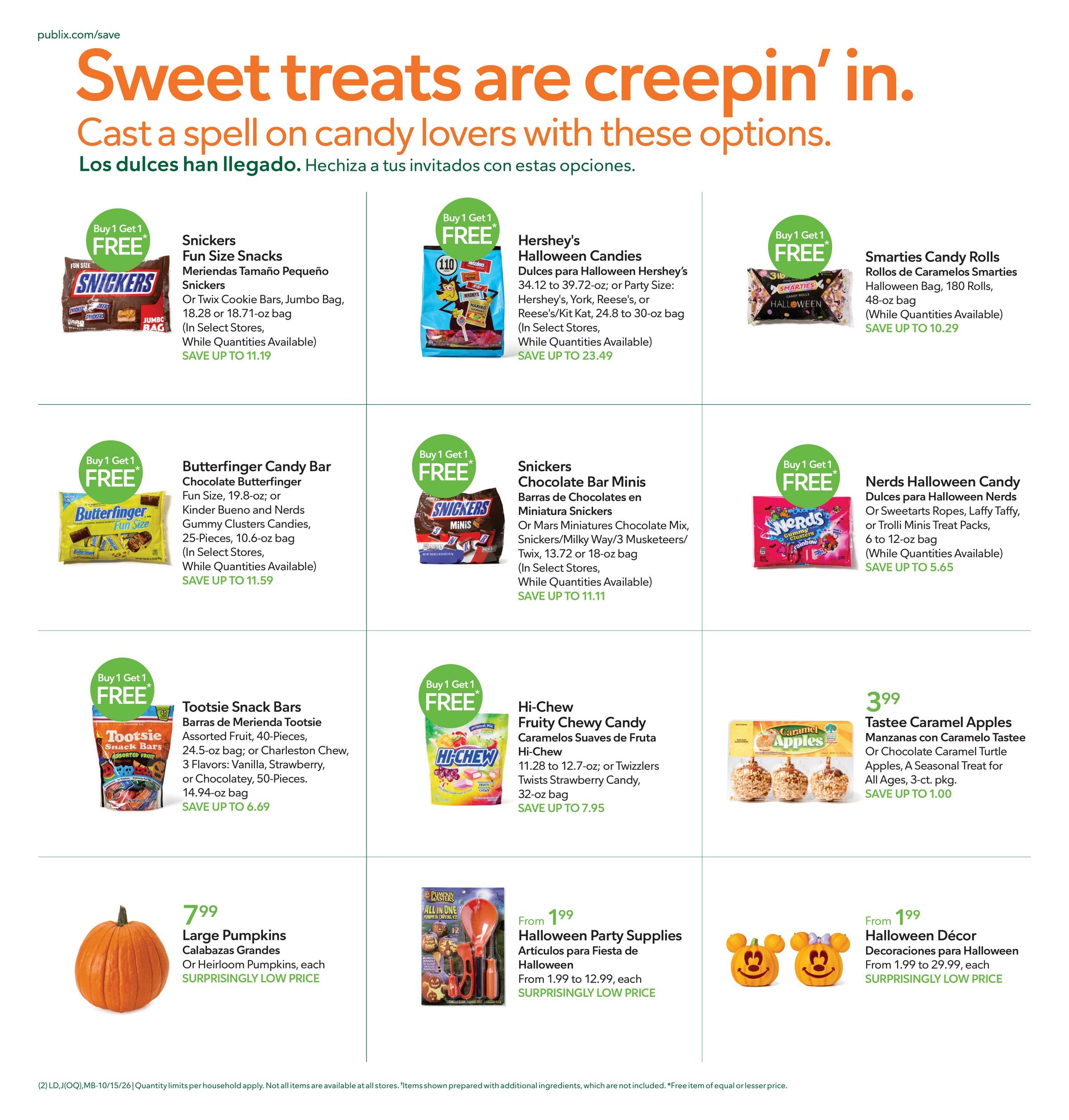 Publix (Jacksonville-Saint Augustine Area, FL) Anuncio Semanal Español Weekly Ad October 15 - 21, 2026