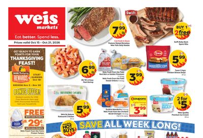 Weis Markets (Beverly Area, NJ) Weekly Ad October 15 - 21, 2026