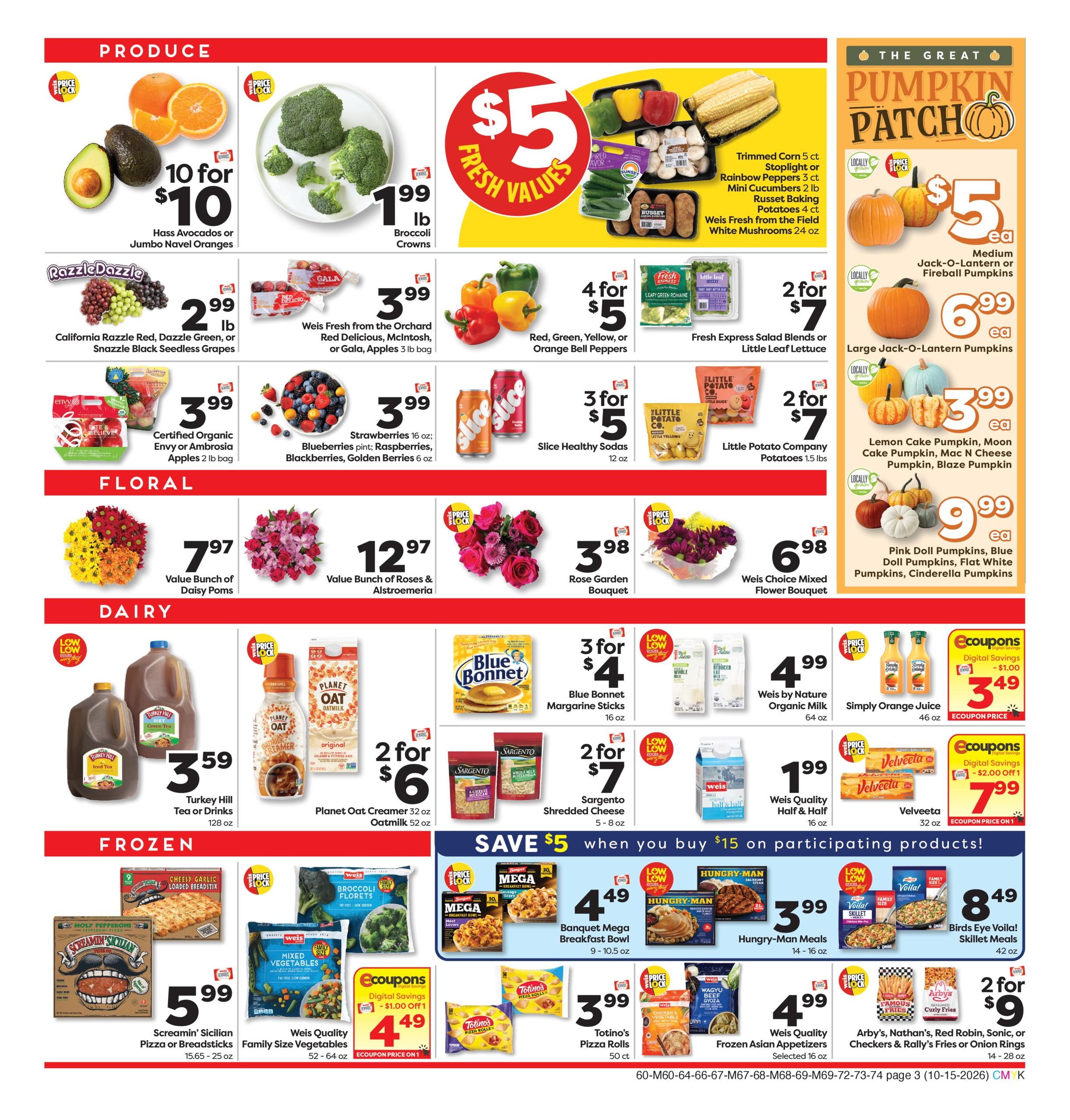 Weis Markets (Beverly Area, NJ) Weekly Ad October 15 - 21, 2026