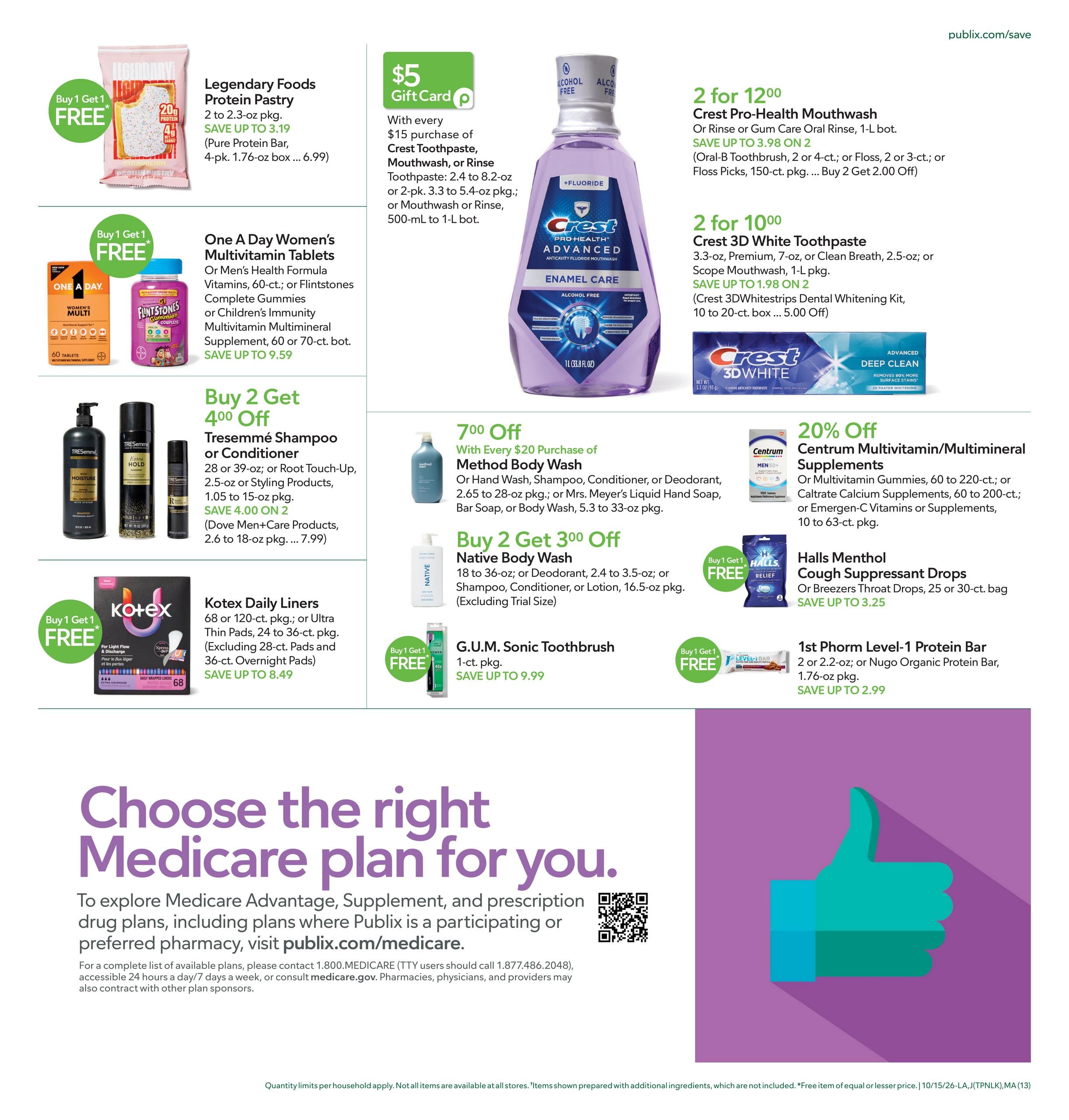 Publix (Jacksonville-Tallahassee Area, FL) Weekly Ad October 15 - 21, 2026