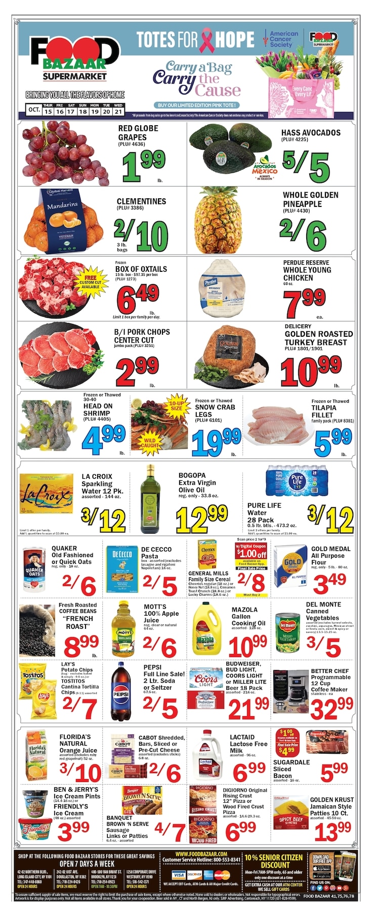 Food Bazaar (Brooklyn and other locations, NY) Weekly Ad October 15 - 21, 2026