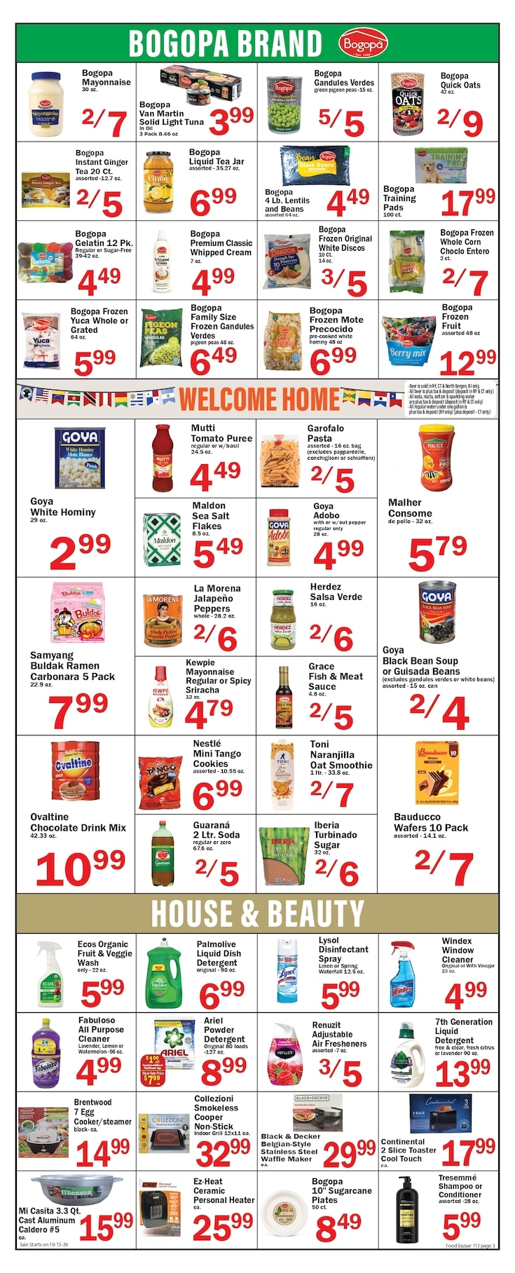 Food Bazaar (Carlstadt, NJ) Weekly Ad October 15 - 21, 2026