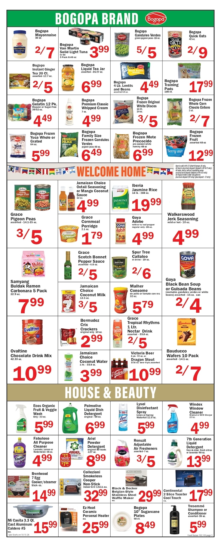Food Bazaar (Flatbush, NY) Weekly Ad October 15 - 21, 2026