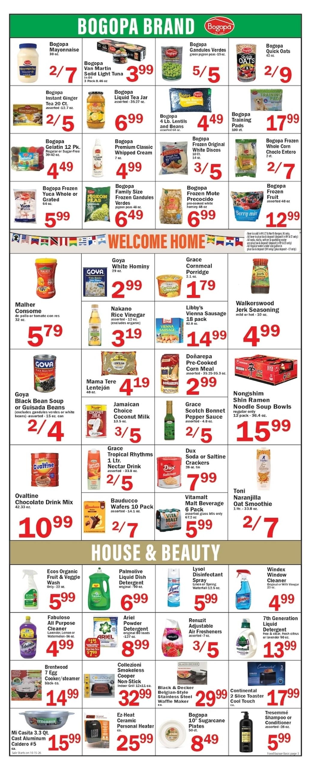 Food Bazaar Weekly Ad October 15 - 21, 2026