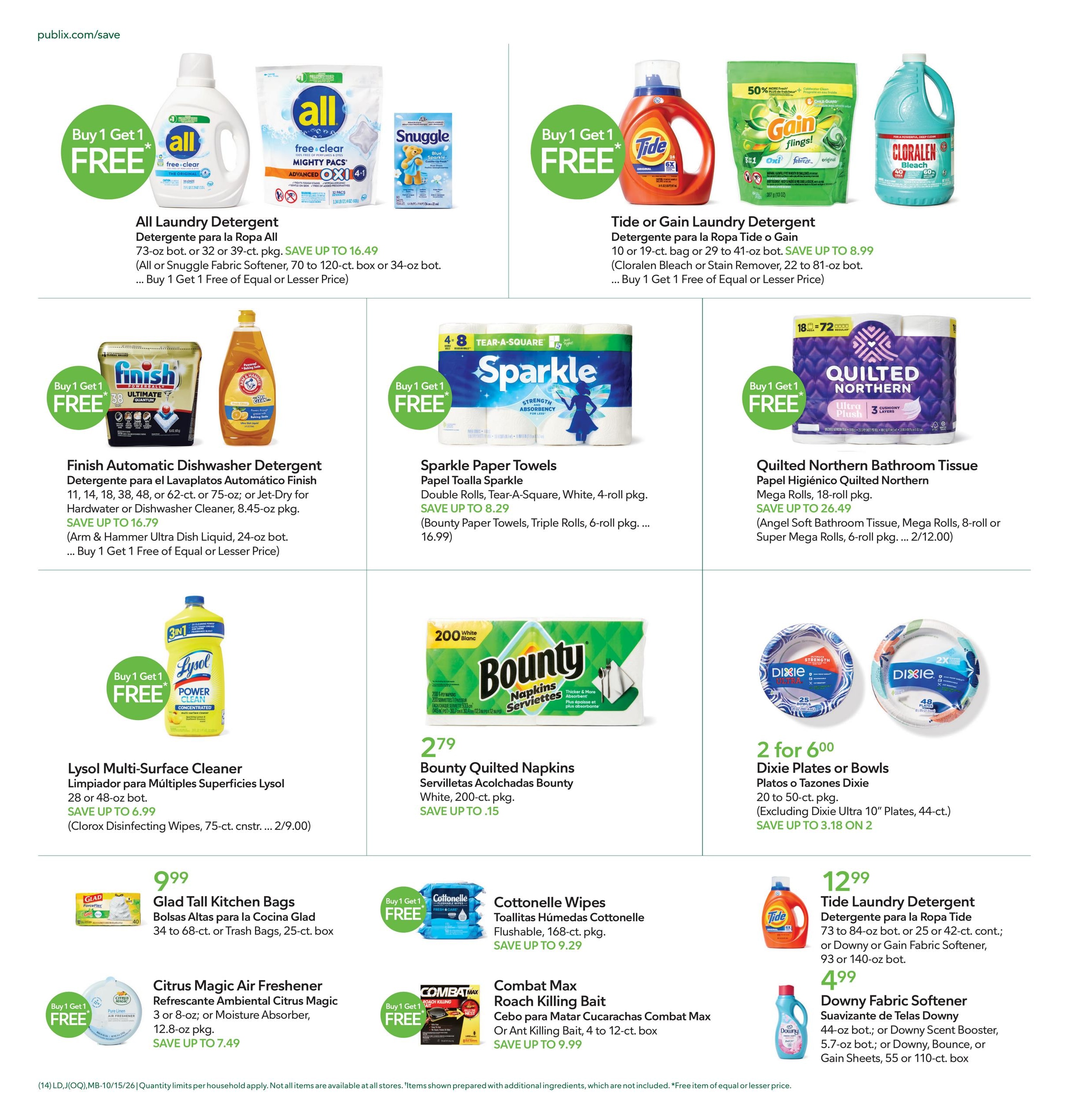 Publix (Boca Raton Area, FL) Anuncio Semanal Español Weekly Ad October 15 - 21, 2026
