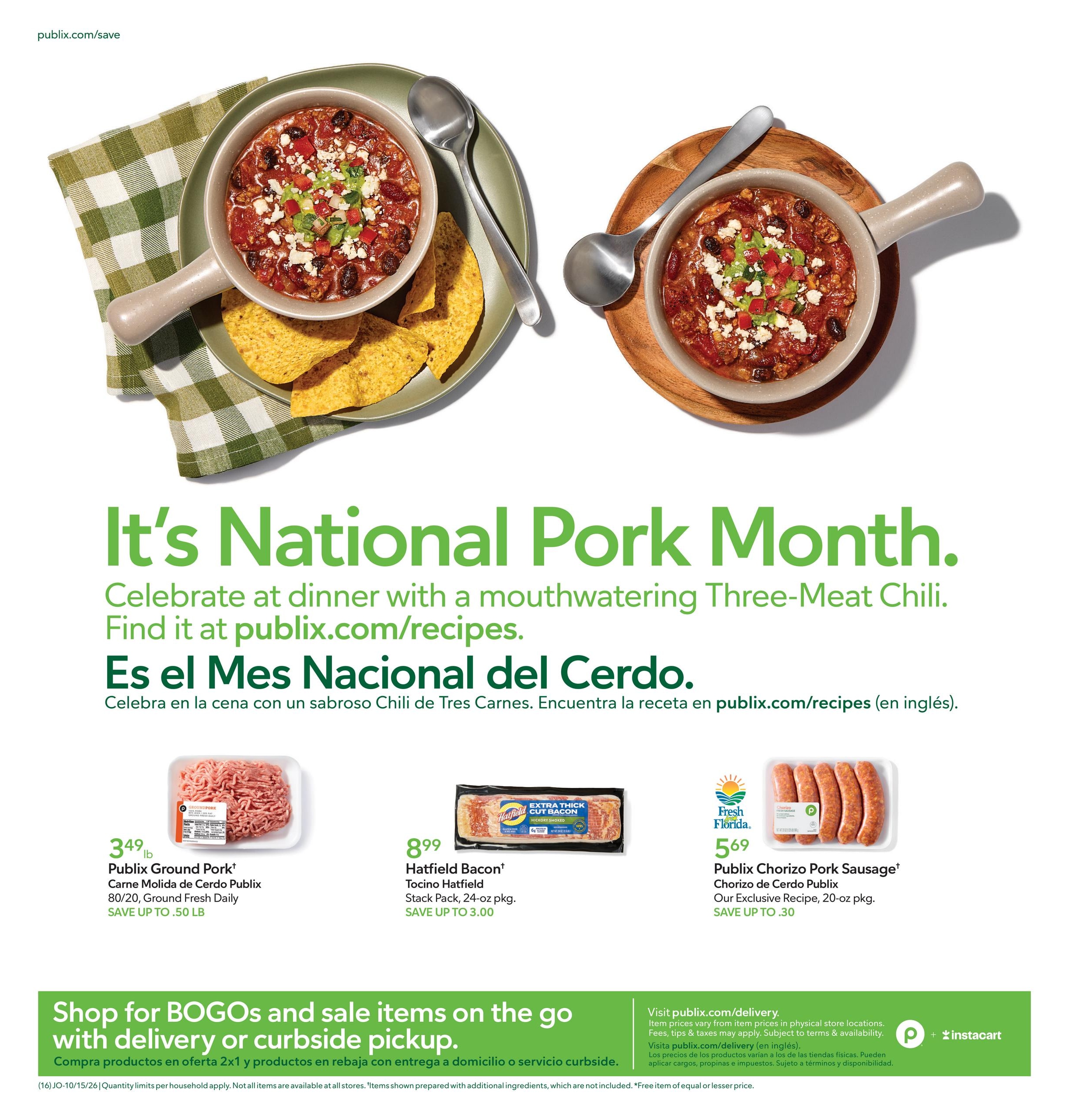 Publix (Deltona Area, FL) Anuncio Semanal Español Weekly Ad October 15 - 21, 2026