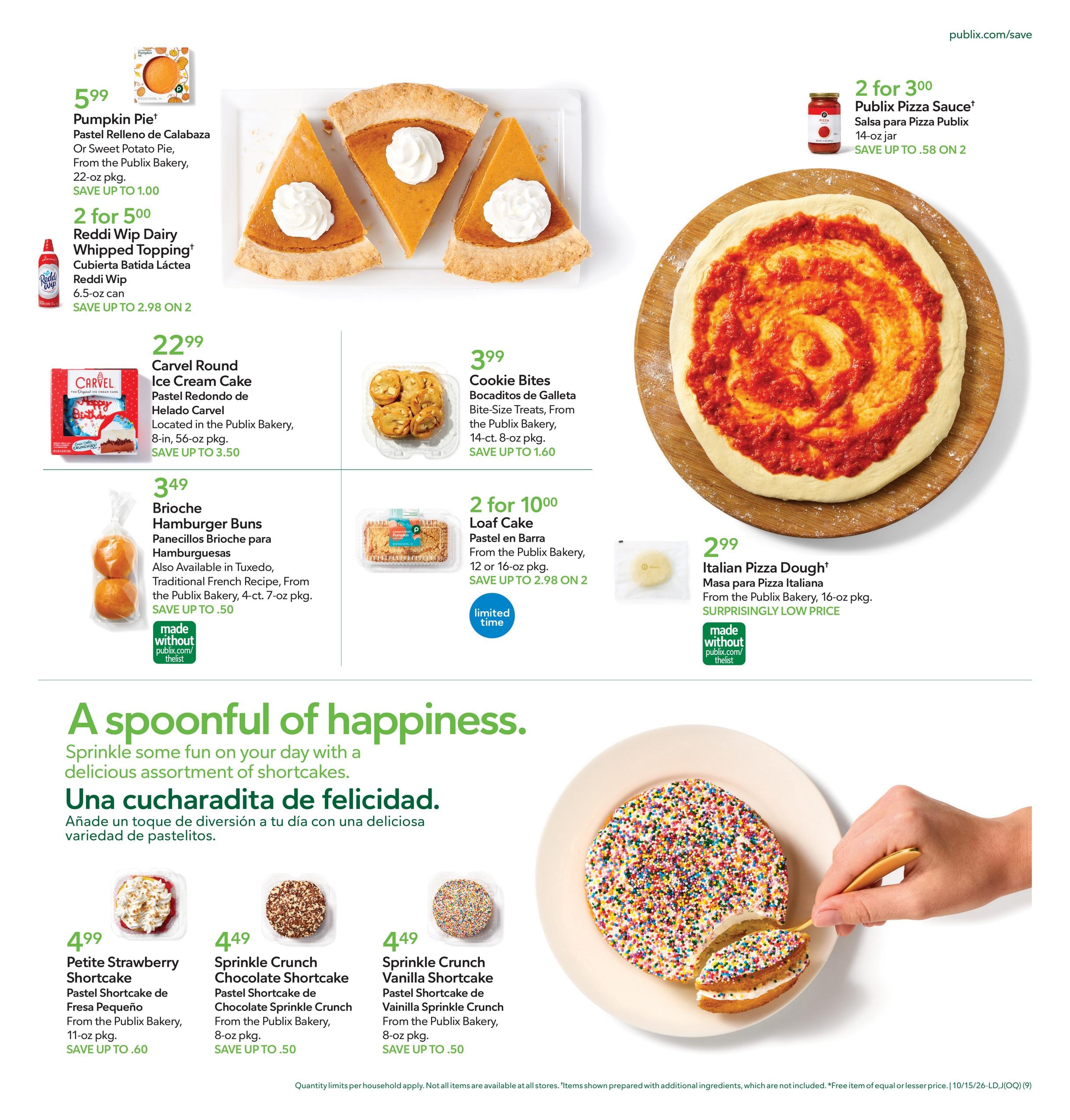 Publix (Deltona Area, FL) Anuncio Semanal Español Weekly Ad October 15 - 21, 2026