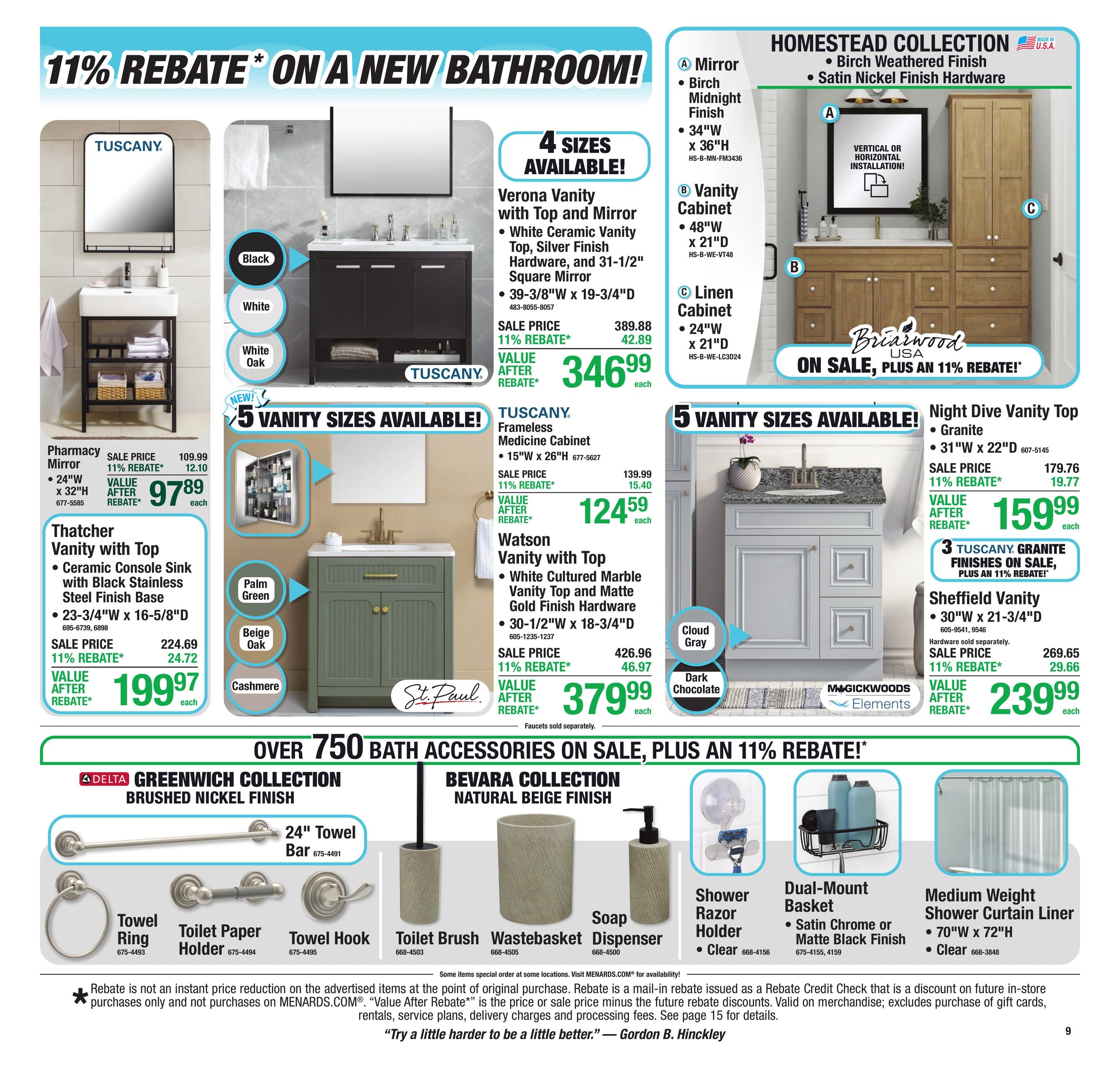 Menards (Chanhassen Area, MN) 11% Rebate Sale Weekly Ad October 15 - 25, 2026