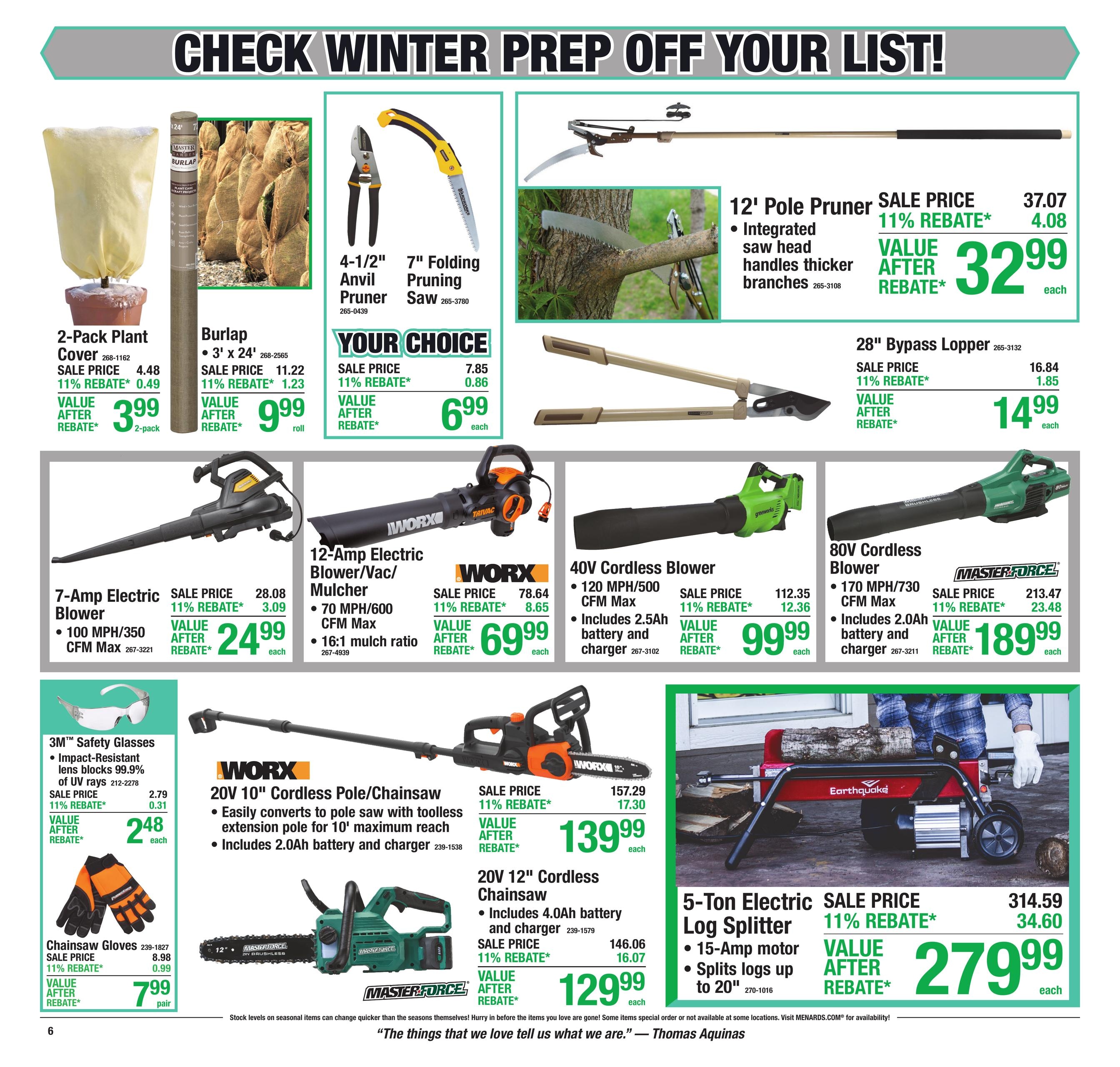 Menards (Chanhassen Area, MN) 11% Rebate Sale Weekly Ad October 15 - 25, 2026