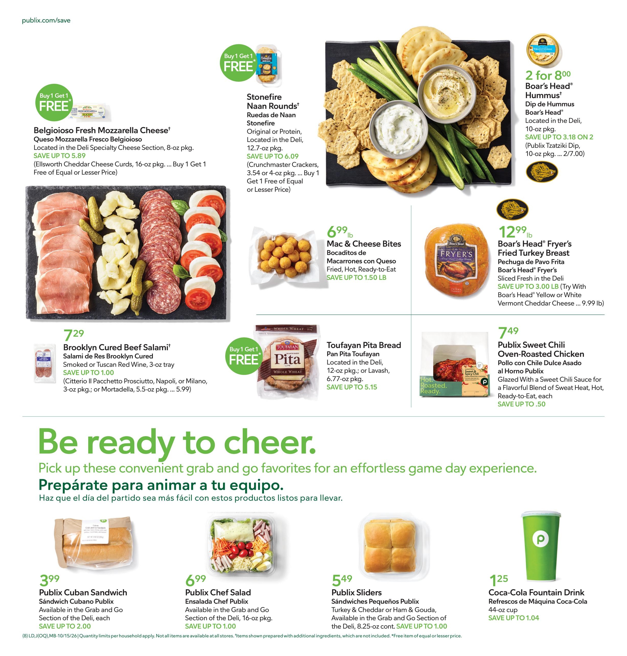 Publix (Cape Coral Area, FL) Anuncio Semanal Español Weekly Ad October 15 - 21, 2026