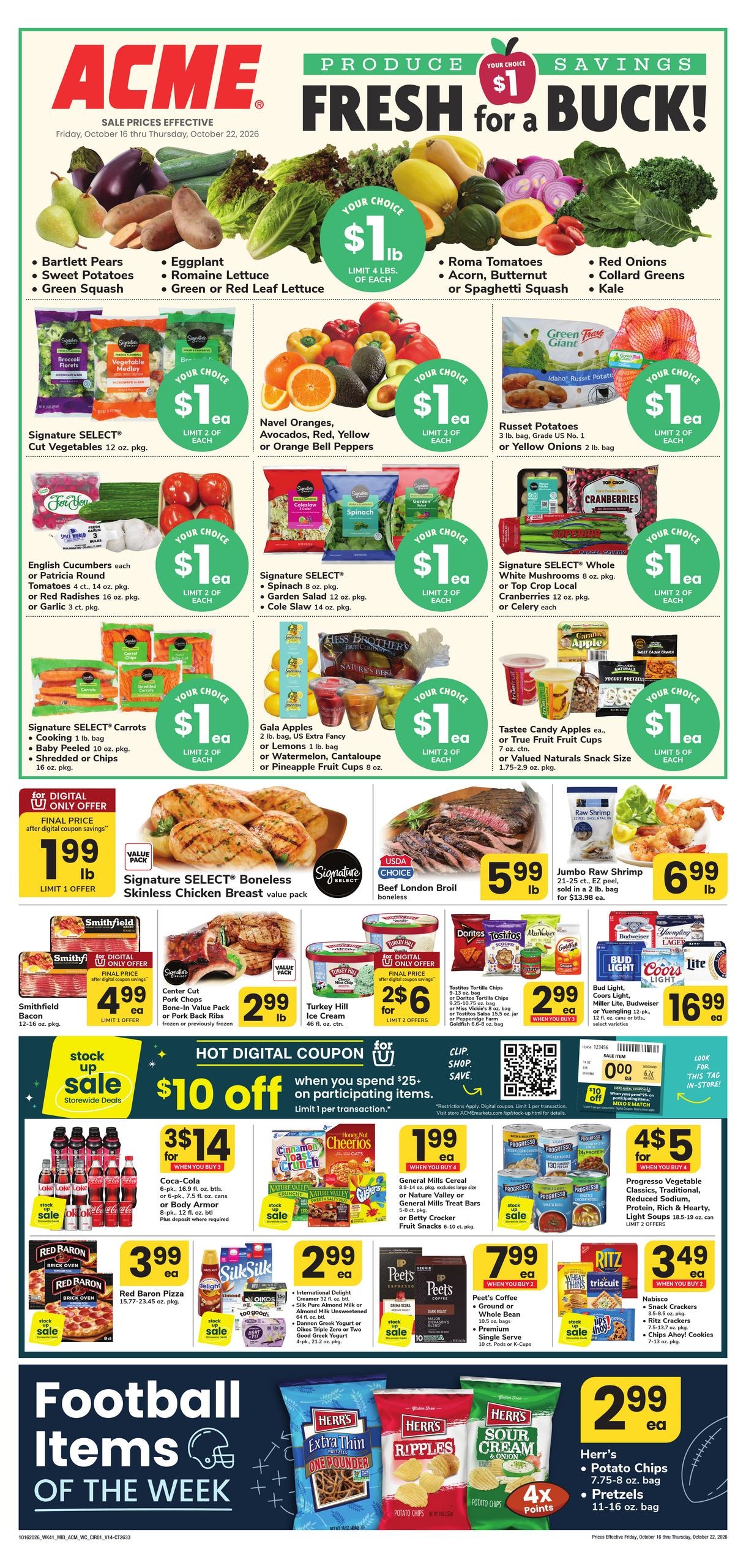 Acme Markets (Bridgeport-New Canaan Area, CT) Weekly Ad October 16 - 22, 2026